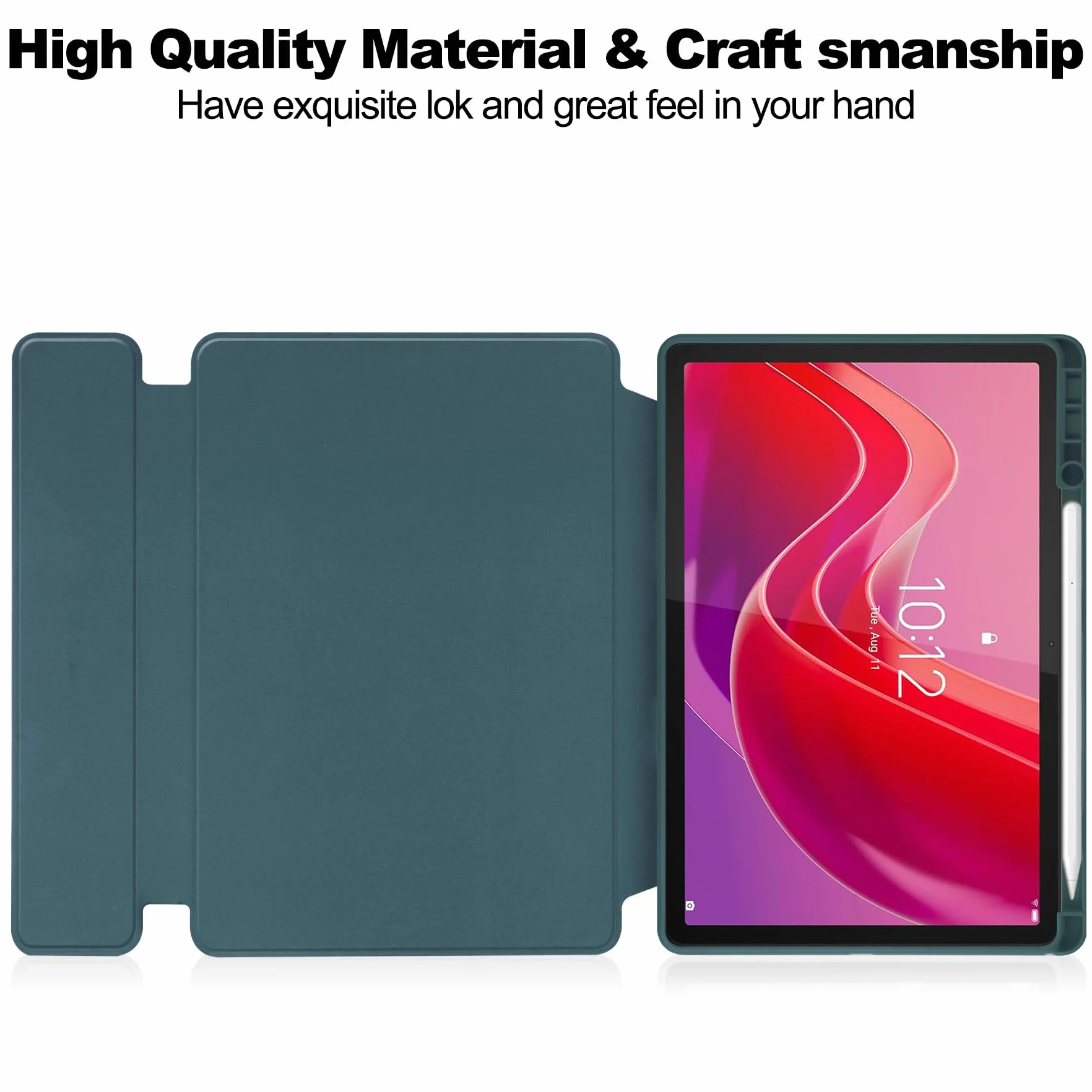 Etui z klawiaturą do tabletu Xiaomi Redmi Pad SE 11 cali 2023, magnetycznie odłączana bezprzewodowa klawiatura Bluetooth ze smukłą podstawką do tabletu Redmi Pad SE 11 cali(Green)