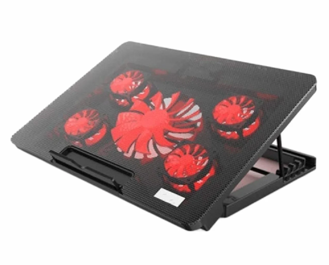 Chłodziarka Laptopa Podkładka Chłodząca Do Laptopa 5 Wentylatorów 17 Cali Ciężki Chłodzenie Notebooka 2 Porty USB 6 Regulowanych Kątów Stojak