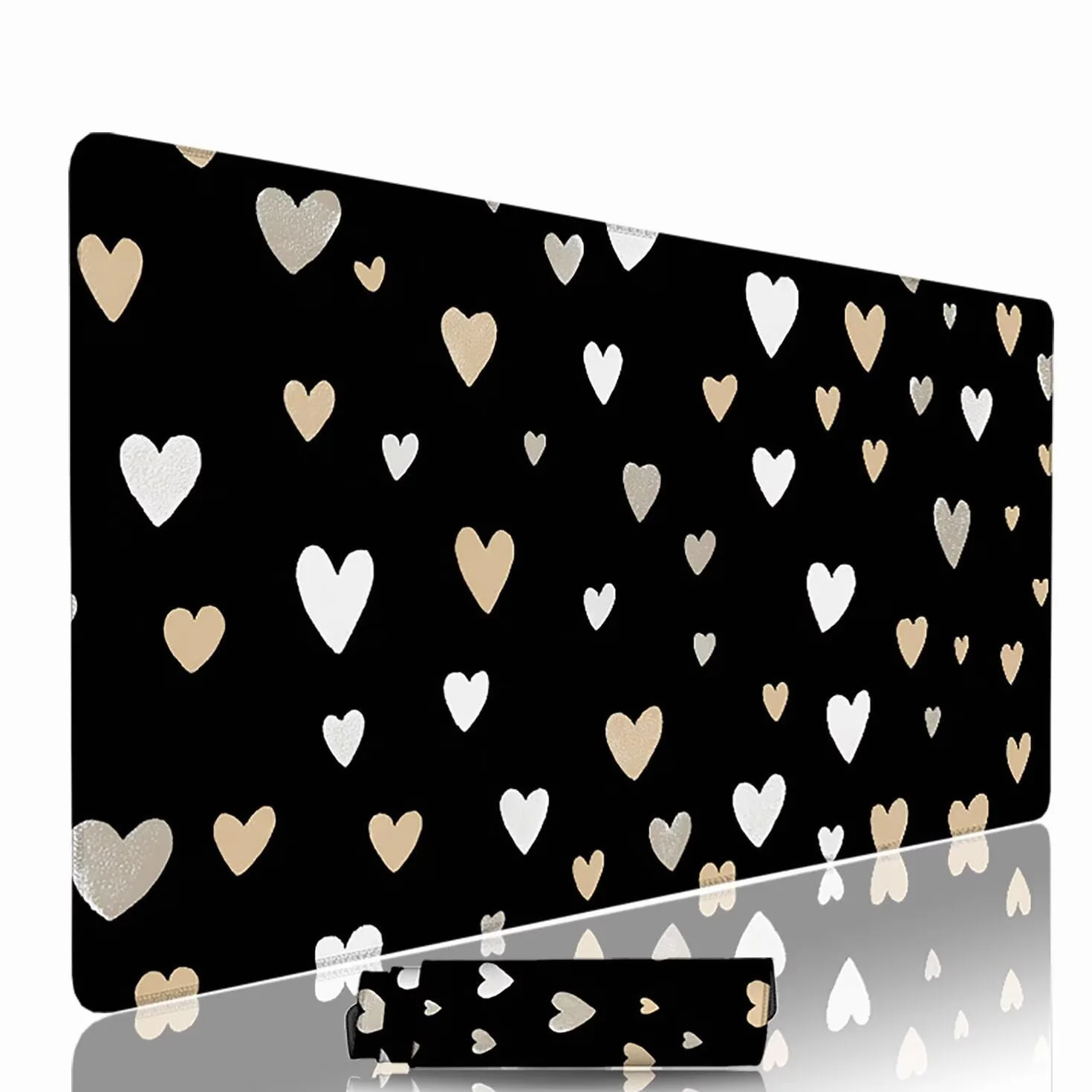 W-2291 Podkładka pod mysz dla graczy, XXL, 1200 x 600 x 3 mm, czarna, akcesoria dla graczy, podkładka pod mysz, duża, z przyszytymi krawędziami, antypoślizgowa, odporna na działanie wody, do biura PC