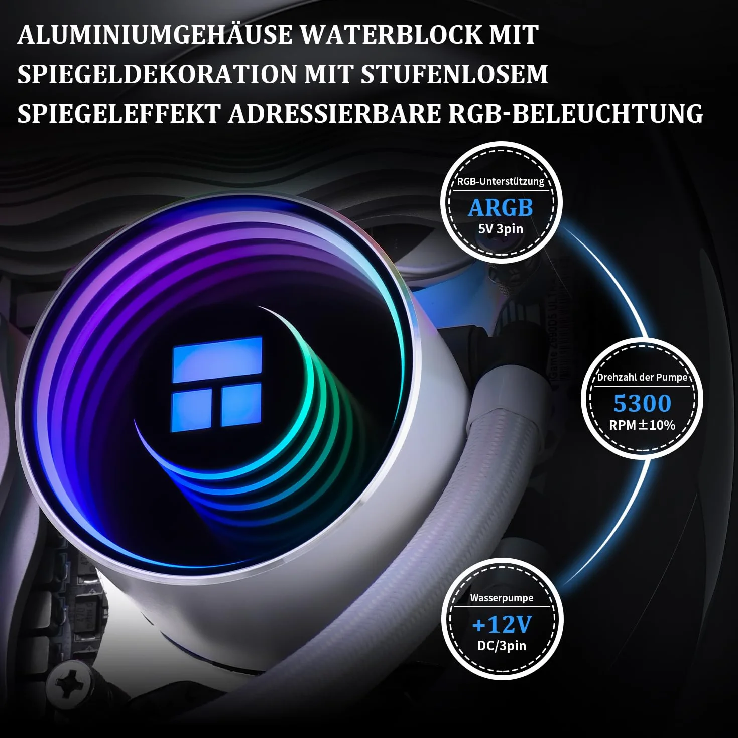 Thermalright Frozen Night 360 WHITE ARGB wodny system chłodzenia procesora 360 z 3 podwójnymi wentylatorami 120 mm PWM, S-FDB V2, pasuje do AMD/AM4, Intel LGA 1700/1150/1151/1200/2011/2066