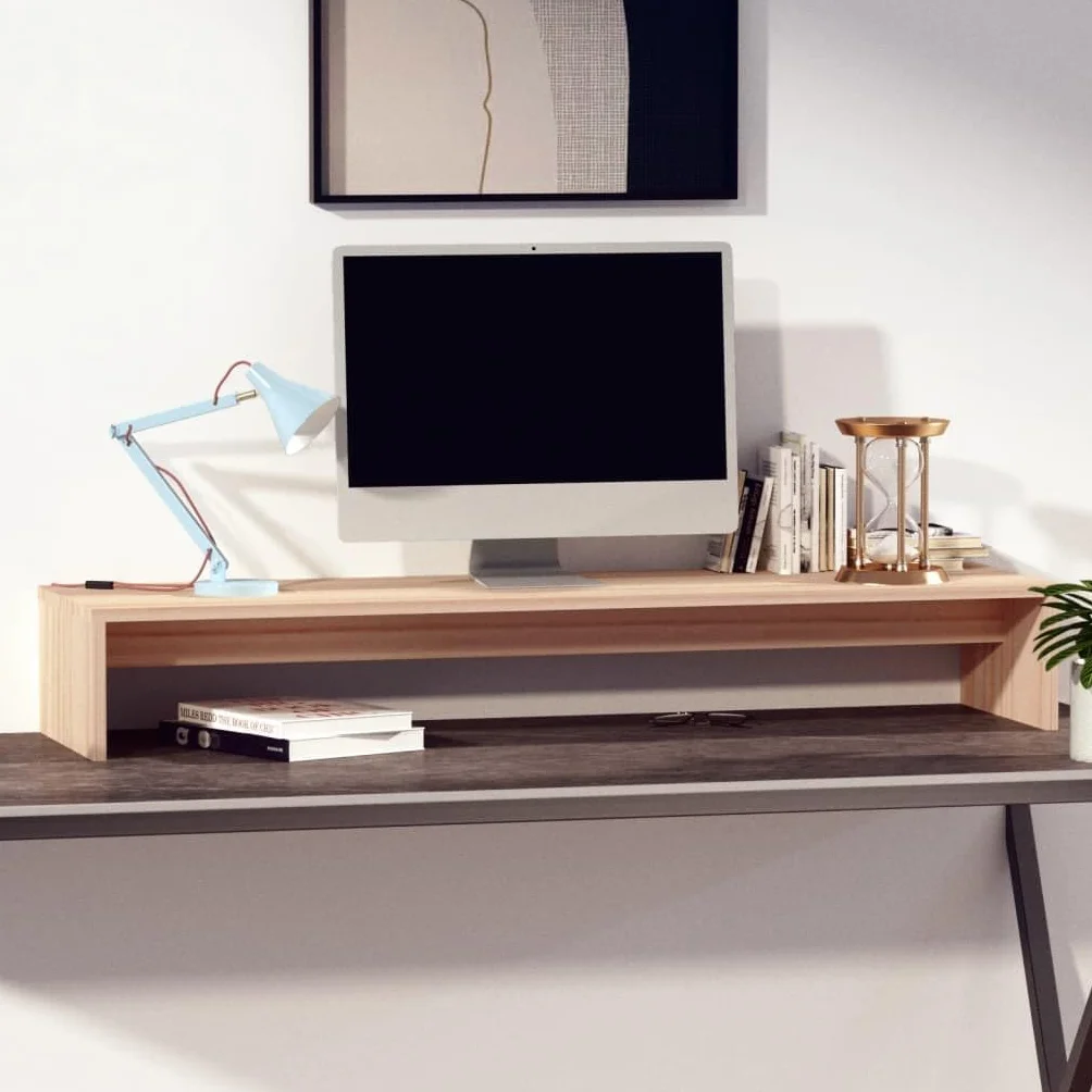 Konsola telewizyjna, pokój zabaw, sypialnia, meble multimedialne, konsola, stojak na monitor, 100 x 27 x 15 cm, lite drewno sosnowe, nadaje się do salonu, sypialni