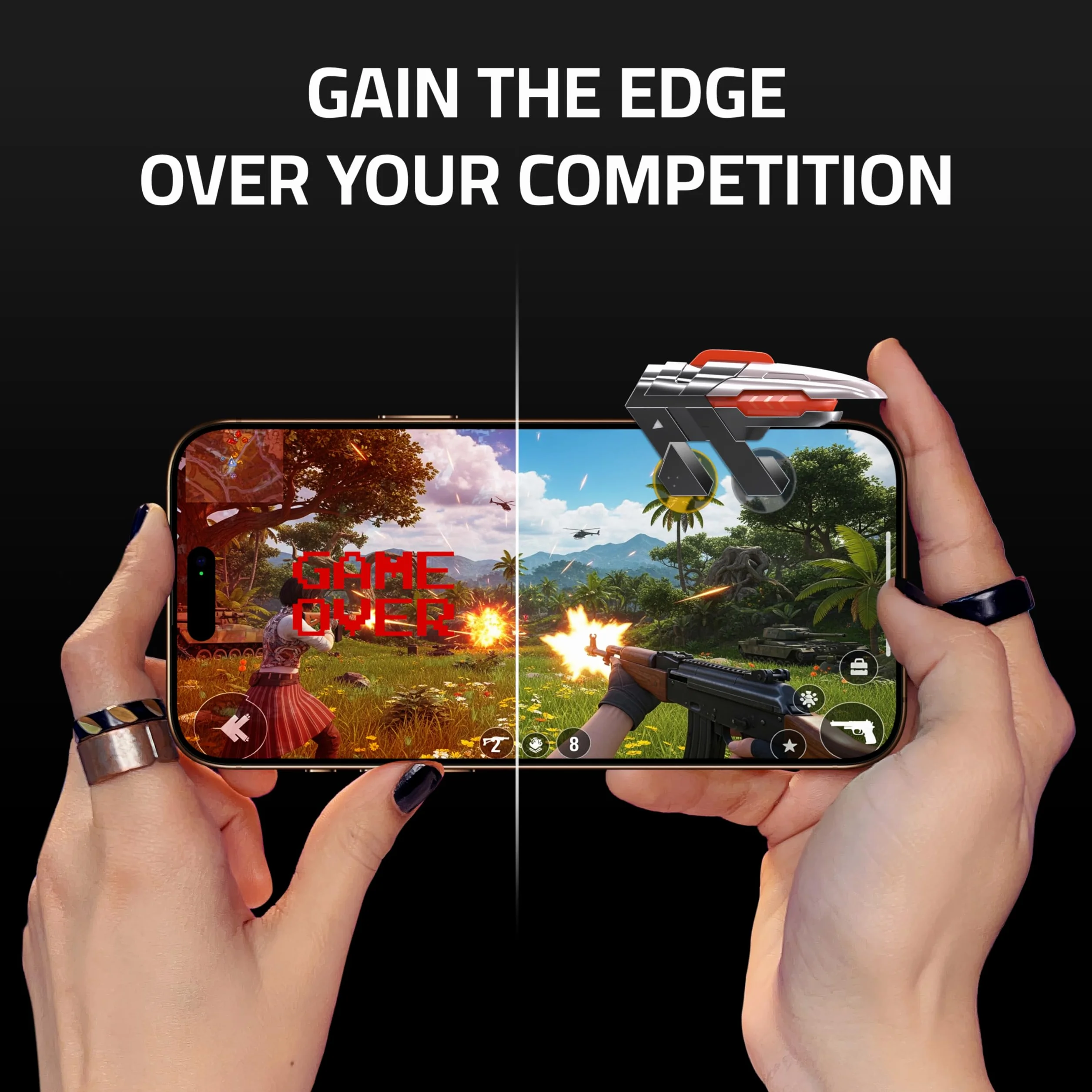 Mobile Gaming Trigger 4 Przyciski Gamepad do Telefonu PUBG Mobile COD Mobile iPhone Android Akcesoria