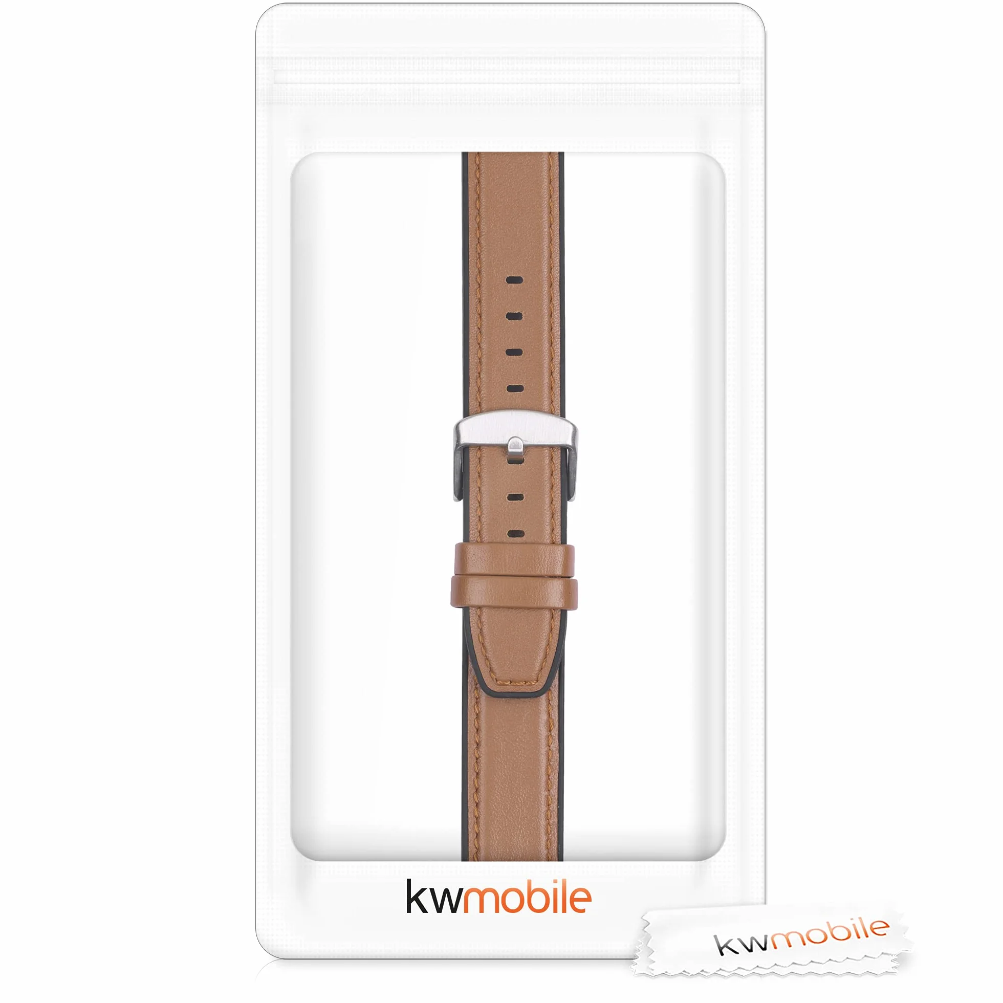 kwmobile Pasek zamienny kompatybilny z Huawei Watch GT / GT2 / GT3 (46mm) Pasek - Pasek sportowy fitness tracker ze skóry z zapięciem zegarka - Brązowy Czarny