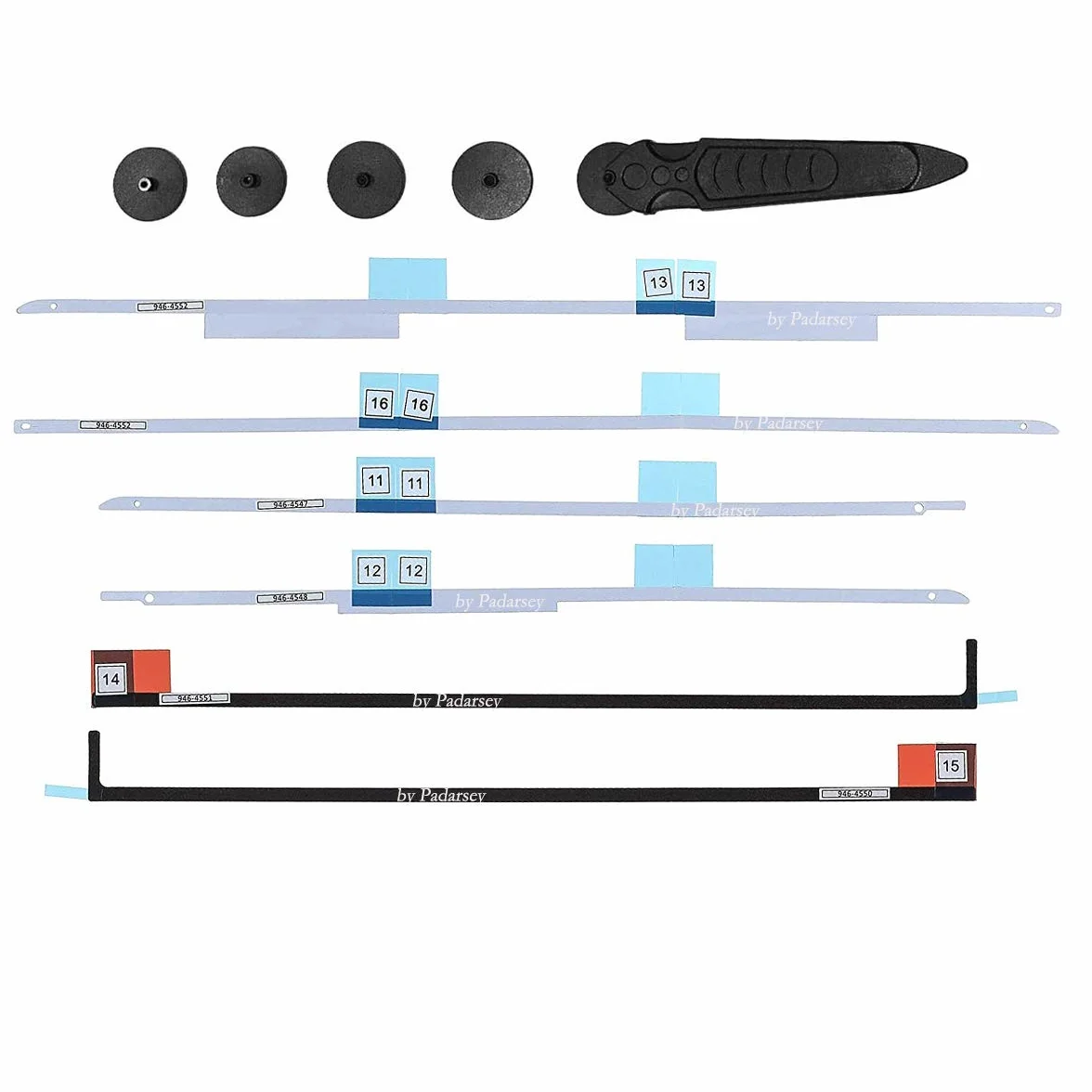Zapasowa taśma klejąca do panelu LCD naklejka + koło otwierające zestaw narzędzi kompatybilny z iMac (68.6 cm, koniec 2012/2013/2014/15.) 2012-2019 A1419