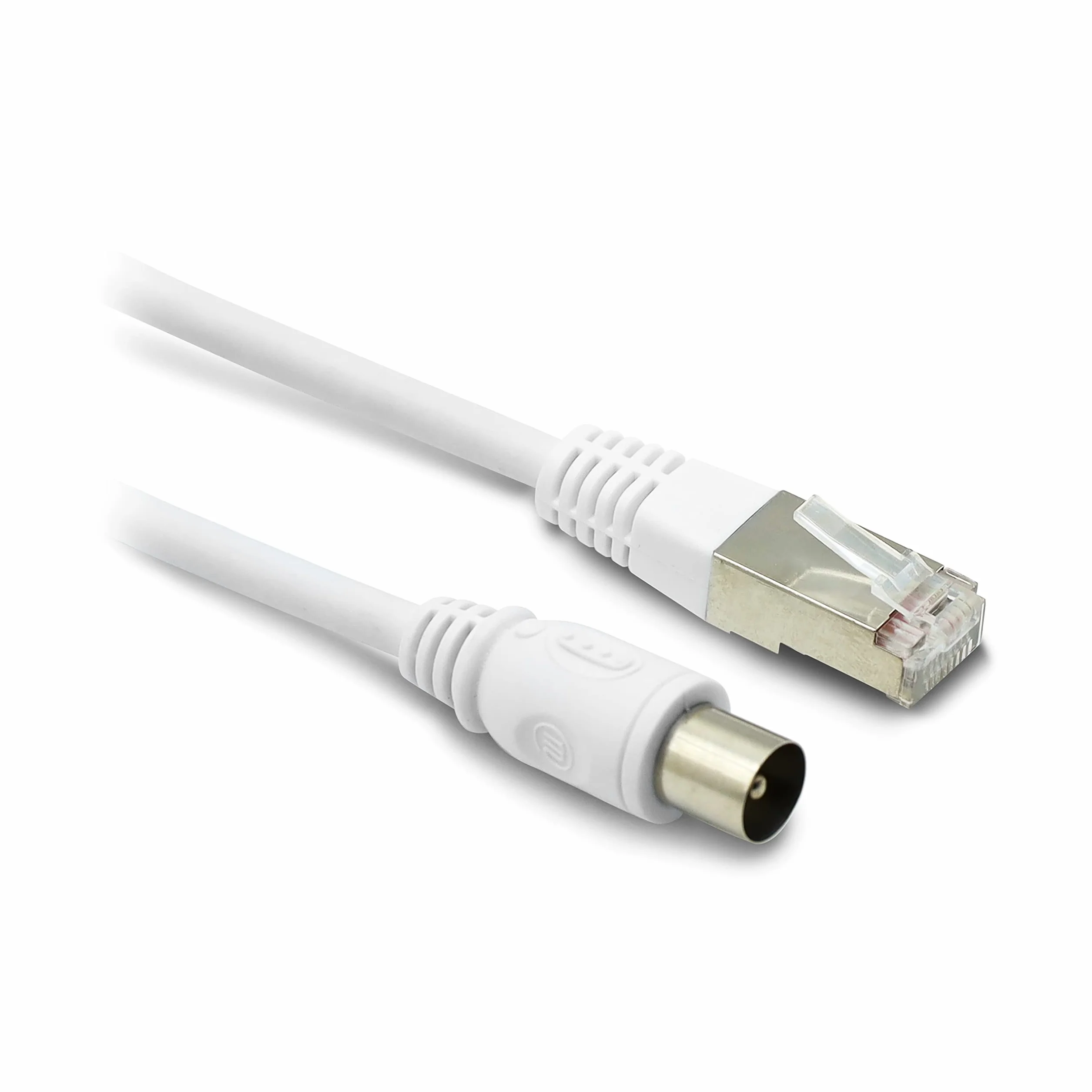 Metronic RJ45/TV koncentryczny 9,52 mm męski na męski 2 m - 395285, kompatybilny z telewizorem, CAT 6A męski/męski prosty
