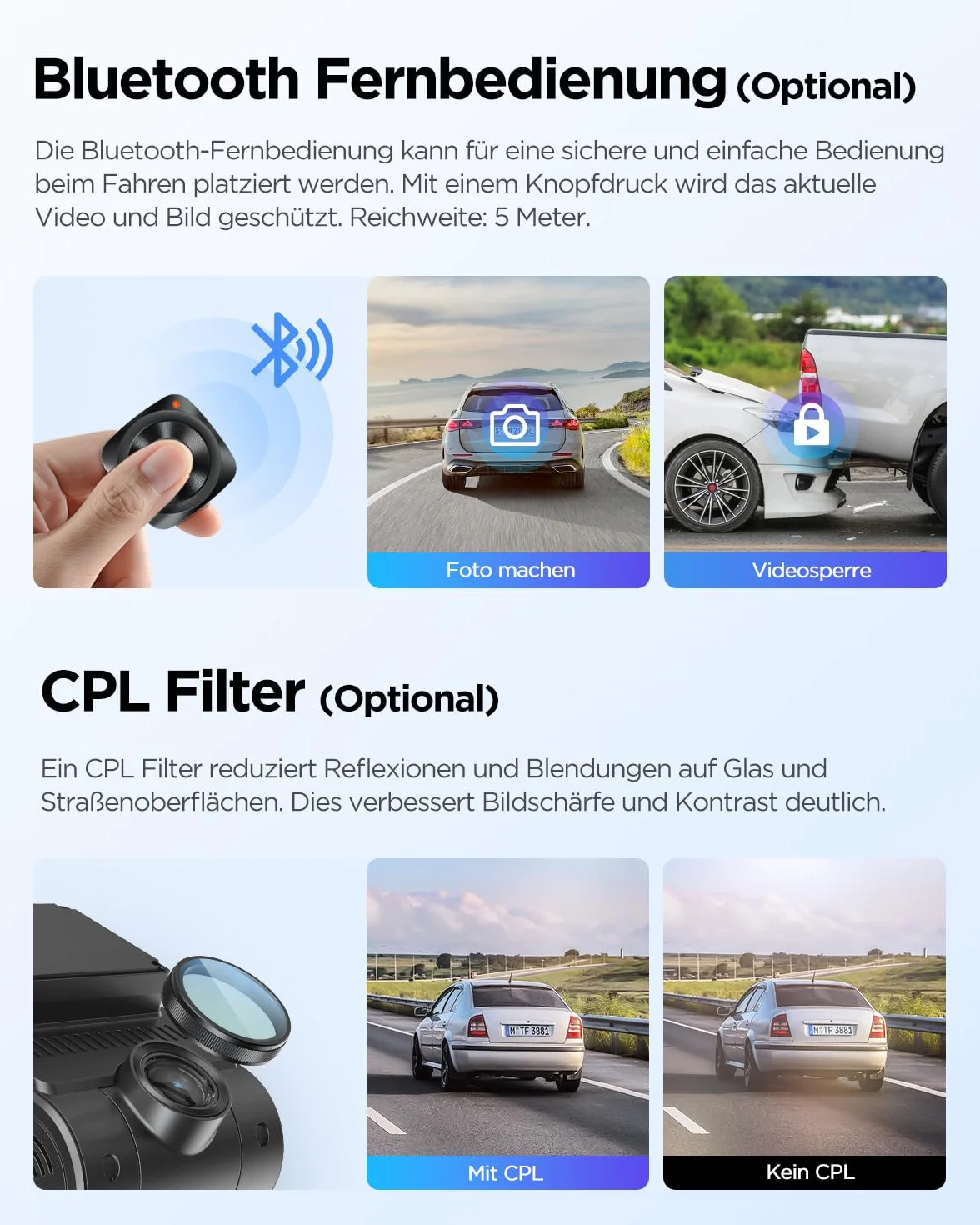 VIOFO A229 Plus 3 Lens 2K + 2K + 1080p, Dual STARVIS 2, HDR kamera samochodowa z przodu z tyłu, sterowanie głosem i 5 GHz Wi-Fi kamera samochodowa, ultraprecyzyjny GPS, super widoczność w nocy 2.0