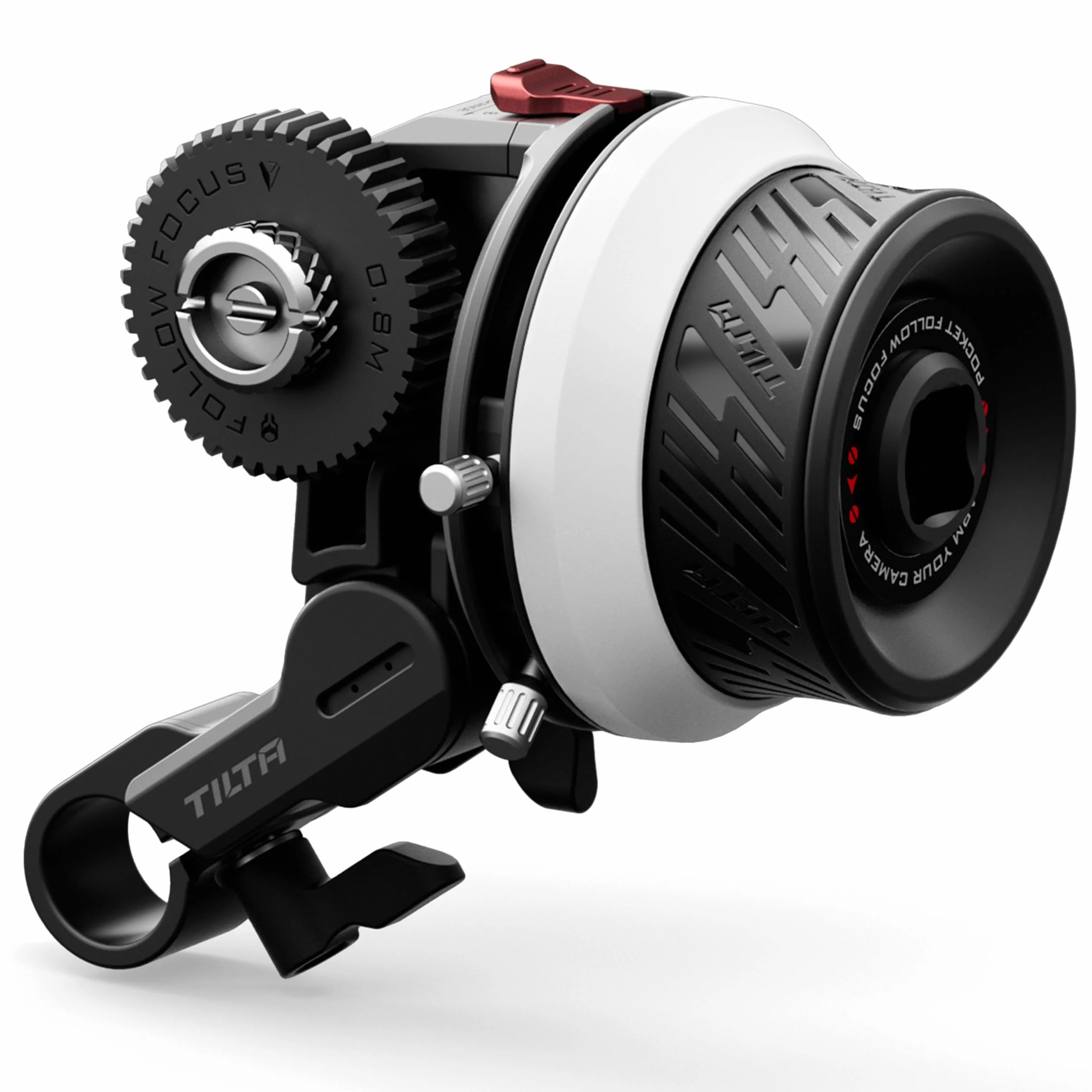 Tilta Pocket Follow Focus, precyzyjny pierścień ostrości z ogranicznikami A/B, system tłumienia płynów, uchwyt na pręt i pręt 15 mm, pasuje do większości aparatów i obiektywów, lekka, wygodna i