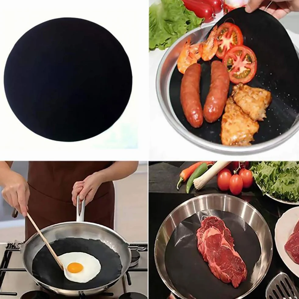 Mata do grillowania 2-częściowy zestaw z teflonową powłoką zapobiegającą przywieraniu, okrągła Ø 24 cm