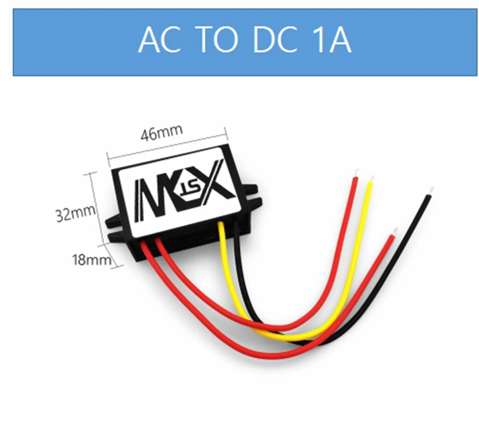 Przetwornica napięcia AC na DC AC 23-56V 36V 48V do DC 5V 1A 2A 3A Step Down Buck DC Jack Złącze do zasilania samochodowego (kolor: 1A, rozmiar: 23-56VAC_5VDC)