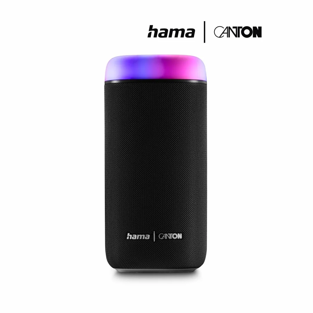 Hama Głośnik Bluetooth, 30 W (wodoodporny IPX4, efekty świetlne LED, 12 godzin pracy na baterii, mały głośnik Bluetooth, muzyka Bluetooth, pudełko na imprezy Bluetooth,