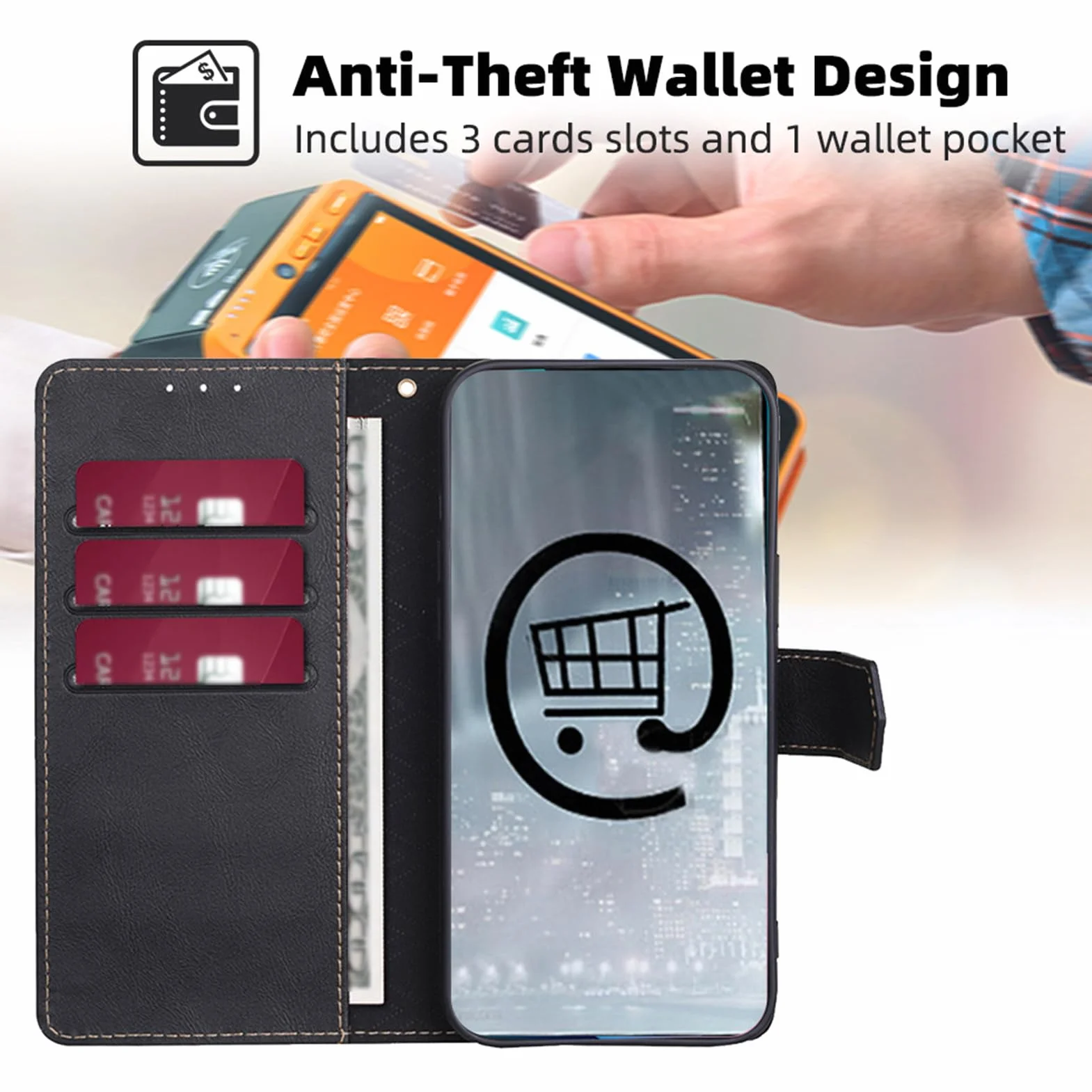 Etui portfelowe do Huawei Pura 90 Pro Max/90 Pro, etui z klapką ze skóry, przegródki na karty, zapięcie magnetyczne i ochrona przed upadkiem, etui ochronne, brązowe, 90 Pro