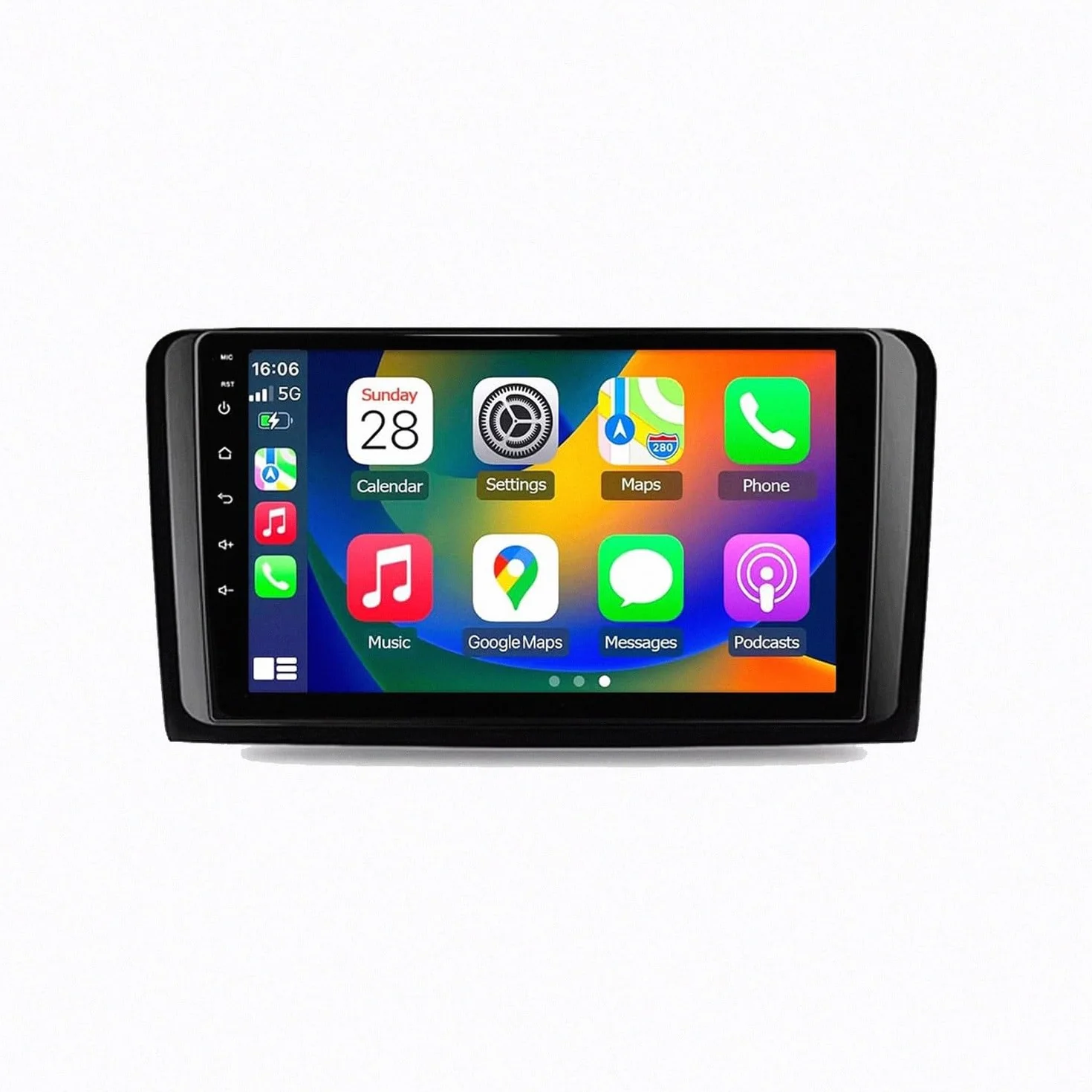 Car Radio dla Mercedes-Benz M-Class W164 Android 15 9 Inch Touch Screen Player Mirror Link Swc Cooling Fan For, 8 Core 6G+128G