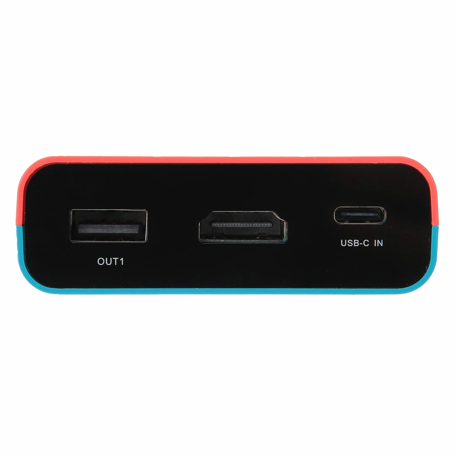 Adapter konwertera wideo HDMI - przenośna mini stacja ładująca do Switch/Lite Game Machine, stojak do ładowania maszyny do gier (czerwony niebieski)
