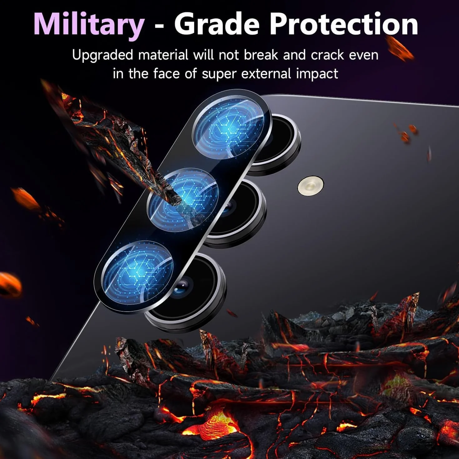 Osłona ekranu do Samsung Galaxy A35 5G 16.5 cm, ochrona ekranu ze szkła hartowanego z osłoną obiektywu aparatu, ochrona przed szpiegowaniem, odporna na zarysowania, czarna osłona do Galaxy