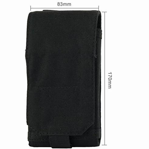 Pokrowiec Ochronny na Telefon Outdoor Czarny 17x8,3x3,5 cm do Samsung Galaxy S5 S4 S3 S2 iPhone 5 5S