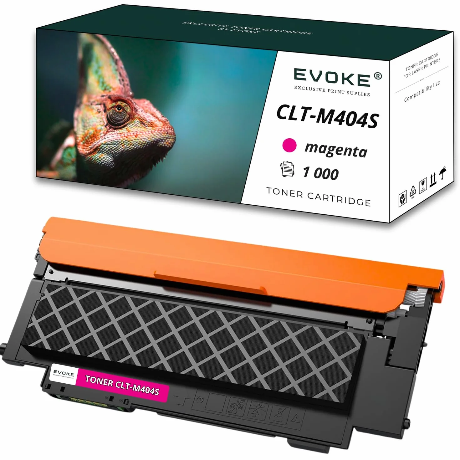 EVOKE CLT-K404S CLT-C404S CLT-M404S CLT-Y404S Toner Kompatybilny z SAMSUNG Xpress C430 C430W C480W C480FW C480 C480W (Zestaw CMYK) 4500 Stron
