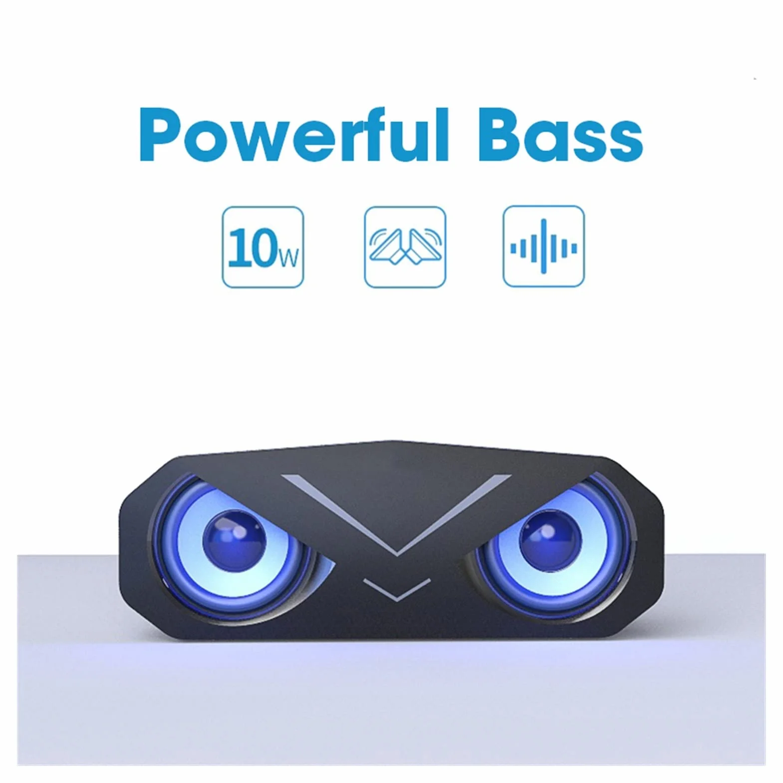 Głośnik komputerowy Bluetooth Bar Bass Bass DOPROWADZIŁO Dis-Play Subwoofer Głośnik dla PC. Obsługa kolumn przenośnych laptopa TF. Karta (Color : Black Speakers, Size : Medium)