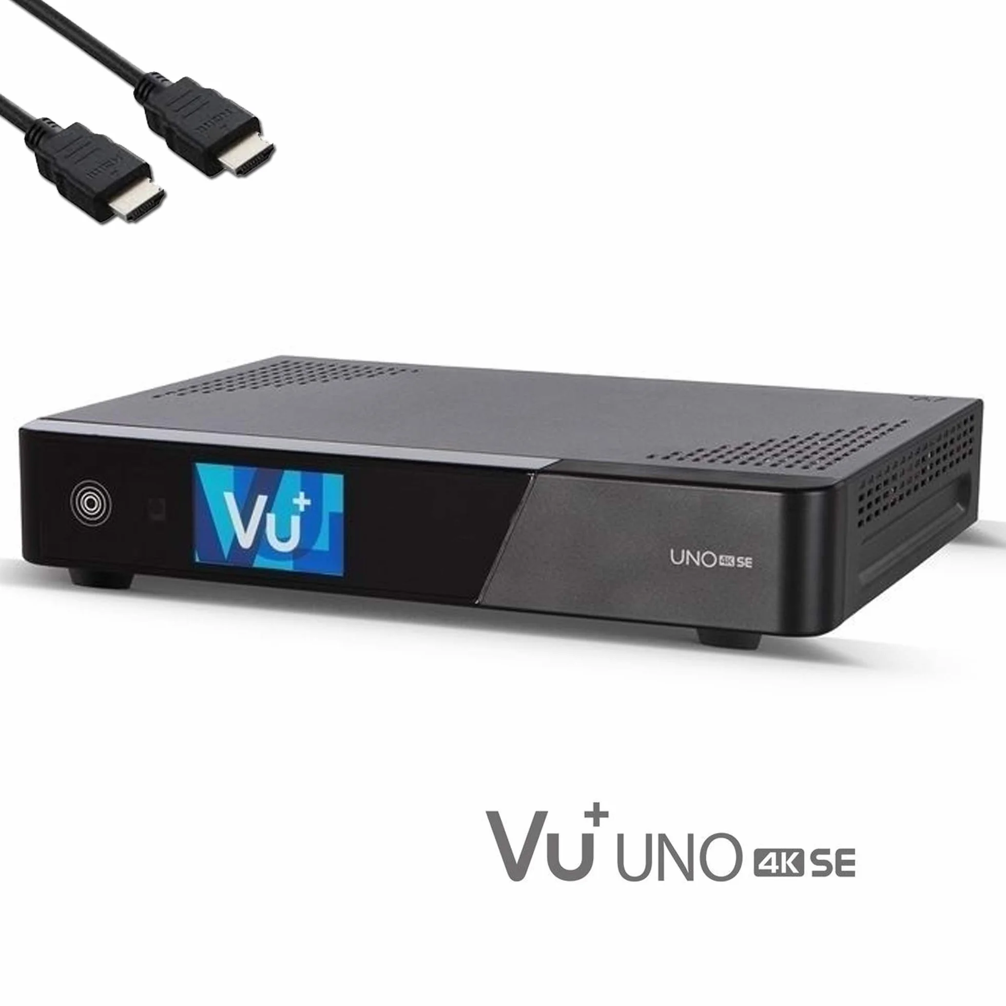 VU+ UNO 4K SE UHD HDR DVB-S2 FBC Twin Tuner Tuner E2 Linux, Youtube, odbiornik dysku twardego, czytnik kart, odtwarzacz multimedialny, USB 3.0, EasyMouse kabel HDMI