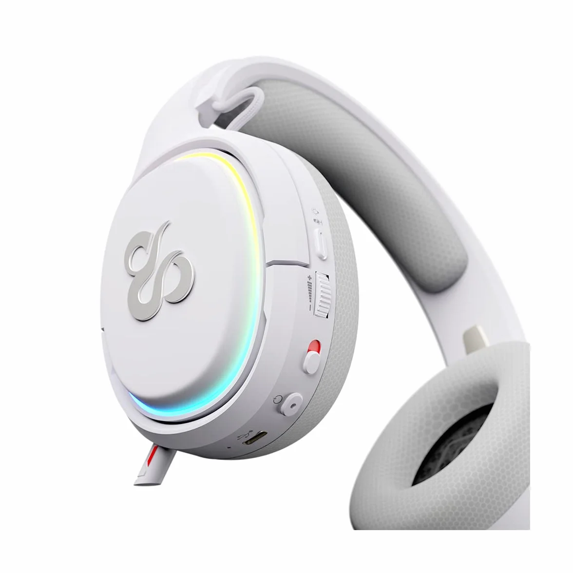 NEWSKILL Aton Ivory | Bezprzewodowy zestaw słuchawkowy do gier RGB | 2,4 Ghz | Bluetooth 5.0 | Wieloplatformowy