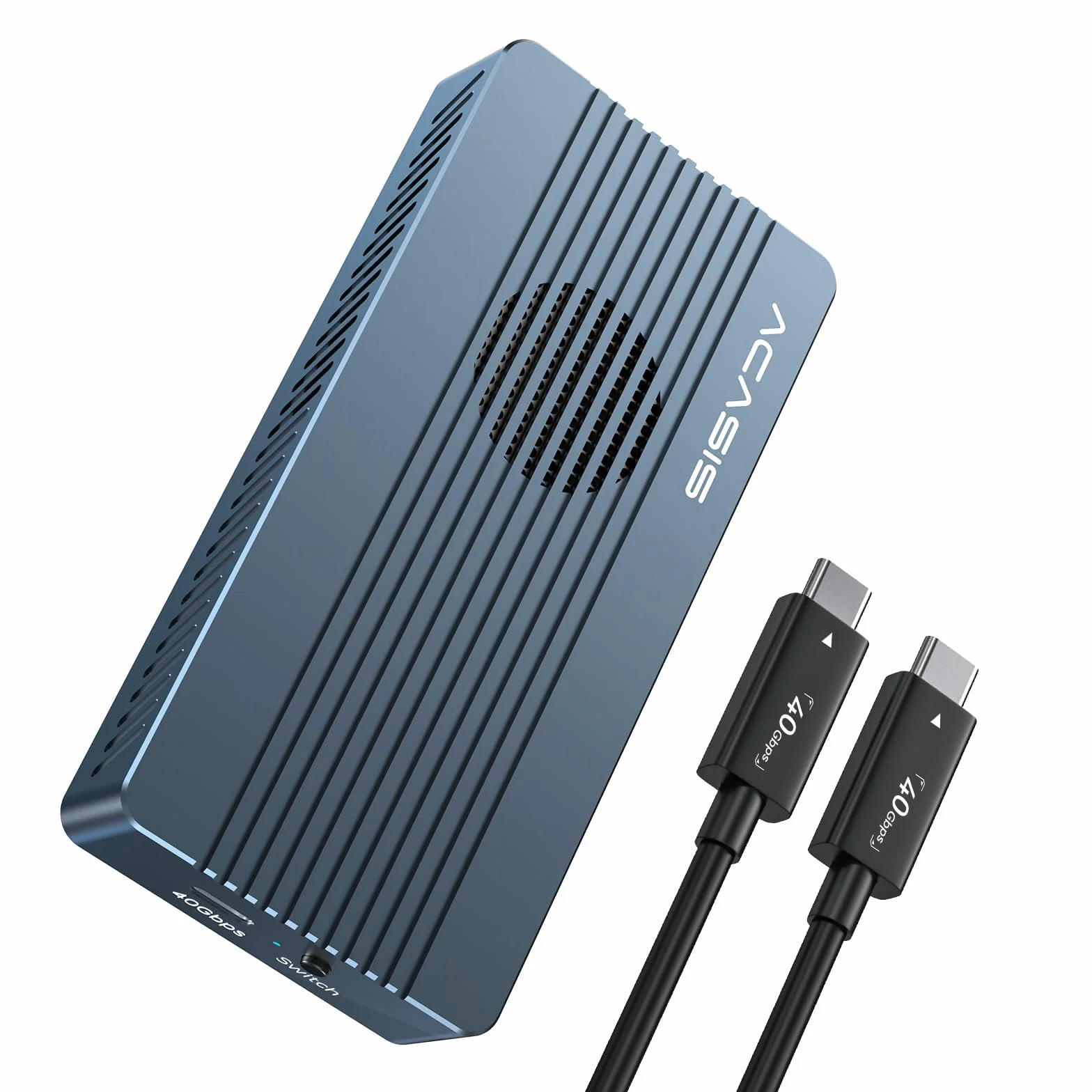 ACASIS Obudowa SSD M.2 NVMe 40 Gbps z wbudowanym wentylatorem, instalacja bez użycia narzędzi do M1 M2 Pro/Max, kompatybilna z USB4/3.2/3.1/3.0/2.0, obsługuje SSD rozmiar 2280 B+M M-Key(405Pro)