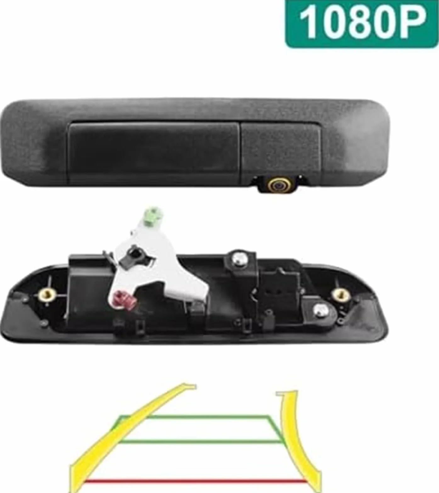 Tylna kamera pojazdu Kamera cofania, dla toyoty, dla dla Tacoma 2005-2015 tylna klapa Hd Night Vision HD1080P 170(BLACK GAHD 1080P 175deg)