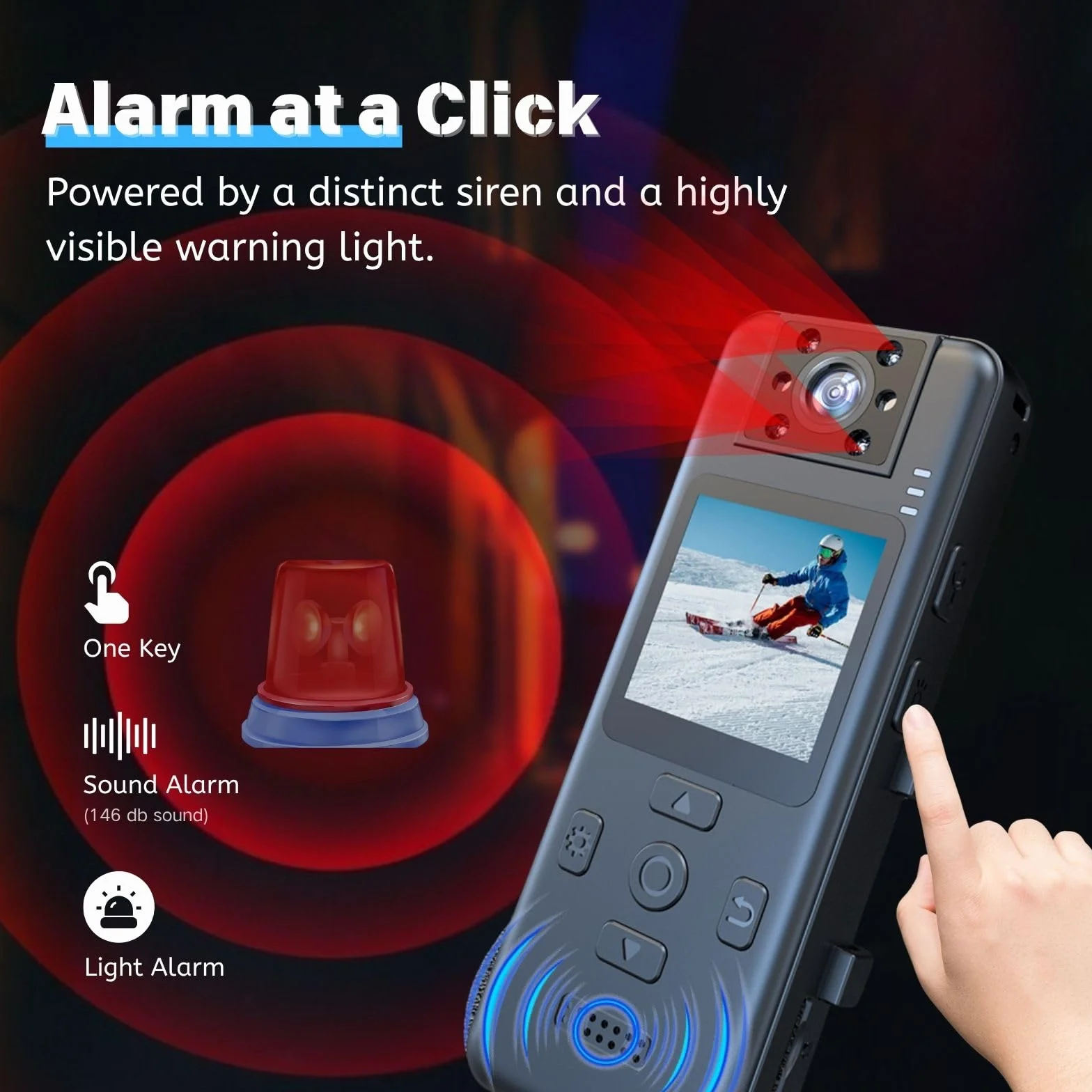 Kamera Bodycam 4K 4K 128 GB z obrotową soczewką 180°, kamera sportowa z akumulatorem 6 godzin, noktowizor, przenośna kamera dla zwierząt domowych, do biura, do pracy w zakresie bezpieczeństwa