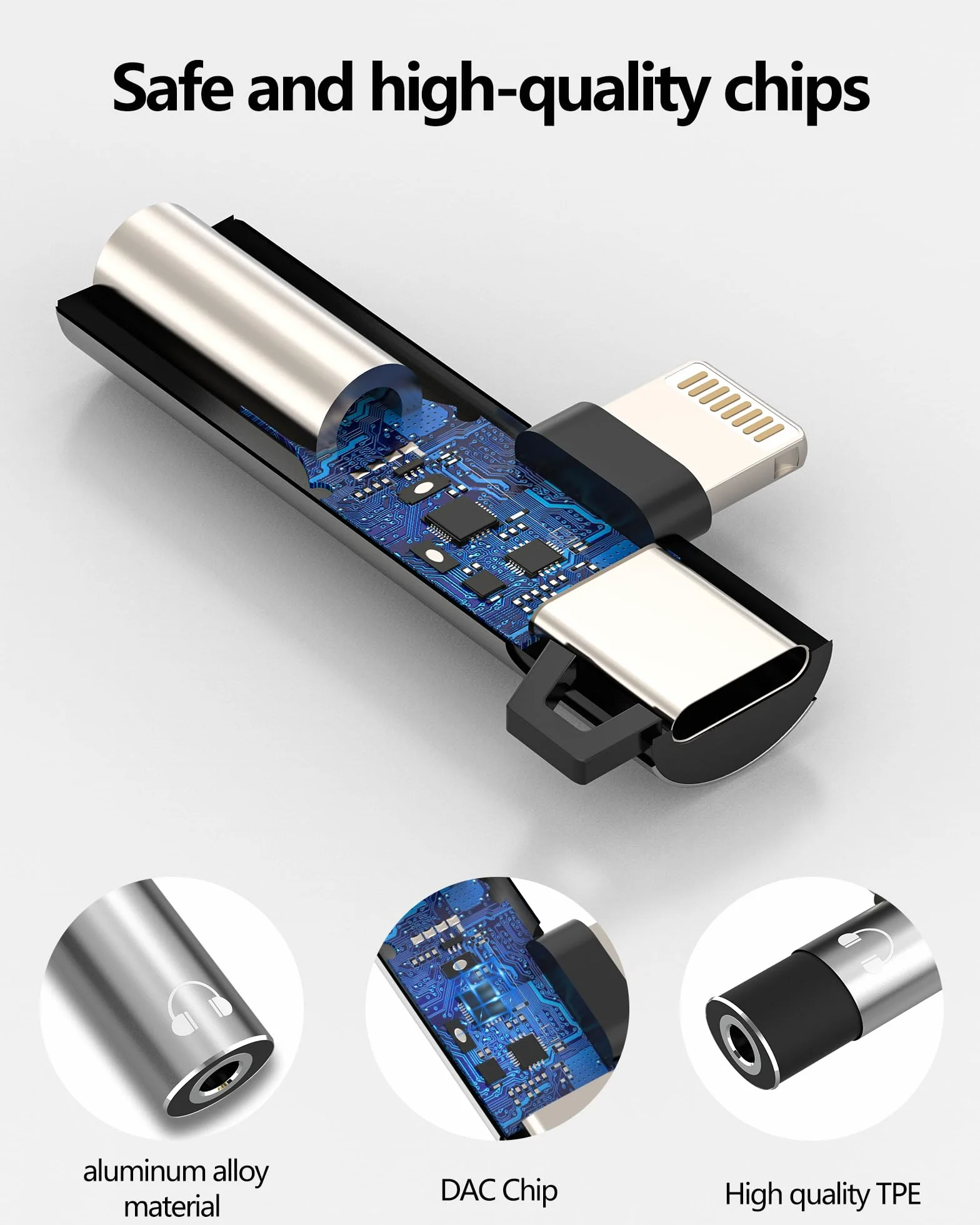 Adapter Lightning na 3,5 mm jack 2 w 1 do iPhone 14/13 Pro Max Apple MFi