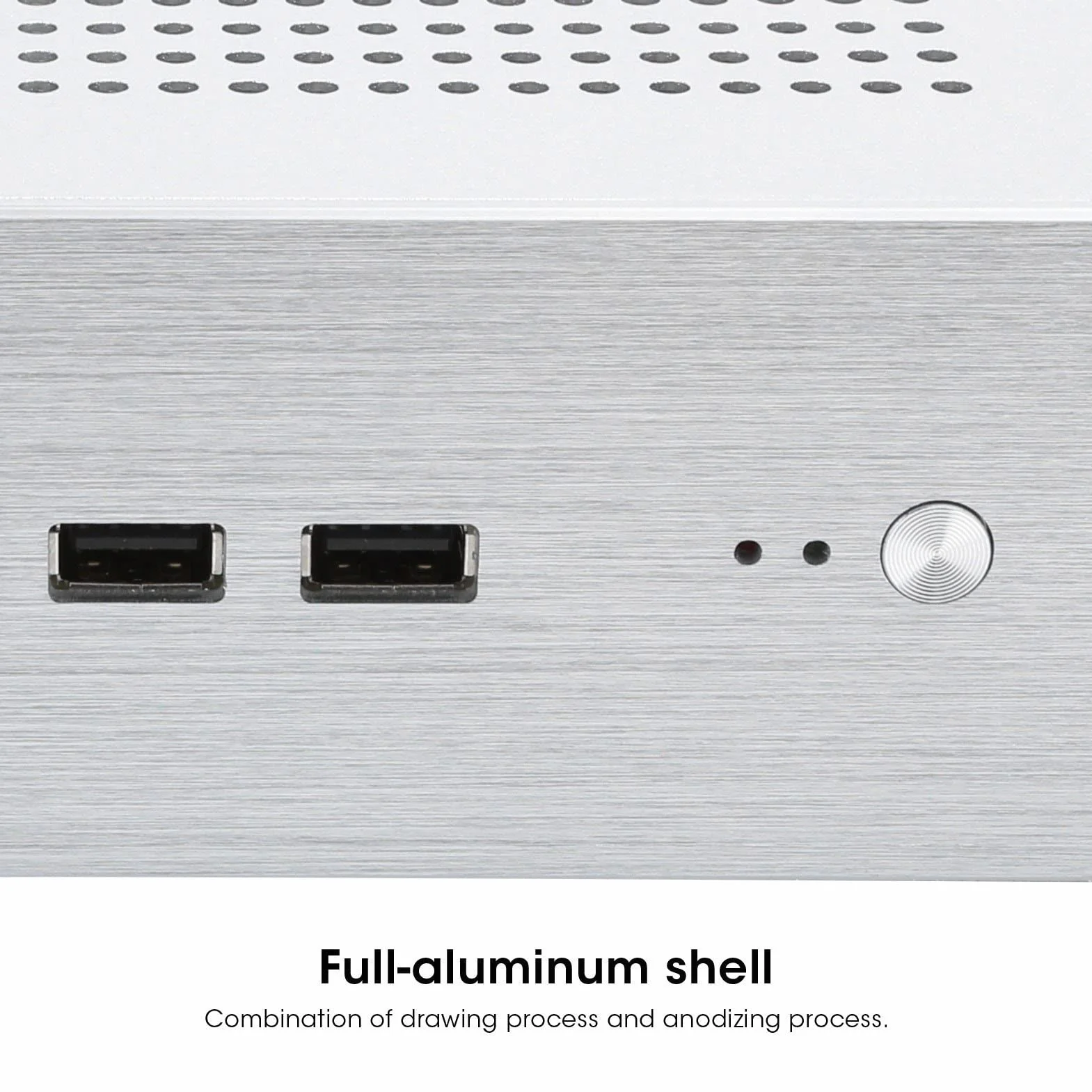 W Pełni Aluminiowa Obudowa HTPC G60S do Komputera MiniITX, Cicha Praca W Domu i Biurze, Odpowiednia do Komputerów W Salonie, Komputerów Hotelowych, urządzeń Digital Signage i Maszyn (USB2.0)
