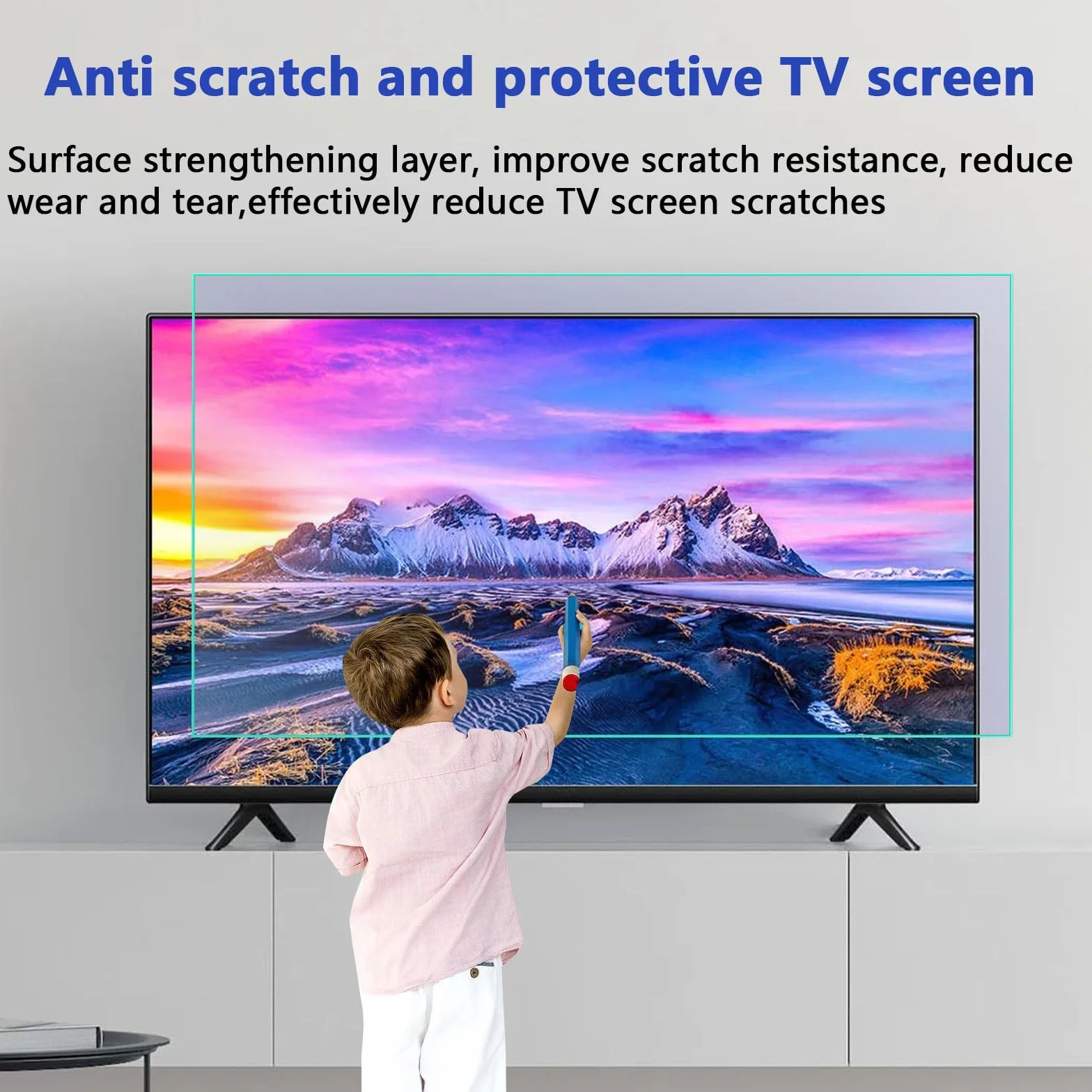 65-calowy telewizor blokujący niebieskie światło Panel ochronny ekranu monitora Wewnątrz i na zewnątrz Matowa folia odporna na promieniowanie UV Folia przeciwodblaskowa, łagodzi zmęczenie oczu i pomag
