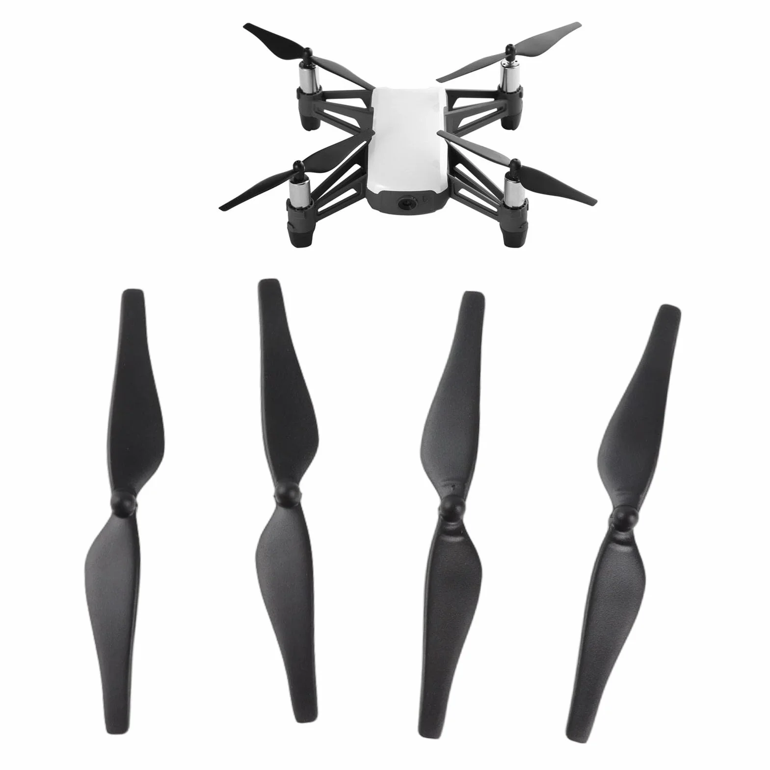 4 pary 2 ostrza śmigło quadcopter ostrze śmigła z włókna węglowego odpowiednie do akcesoriów dronowych (czarny)