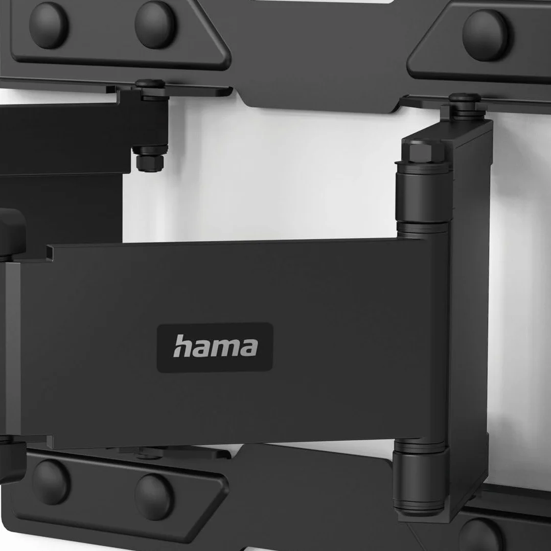 Hama Uchwyt Ścienny do TV LCD/LED, Ruchomy, Fullmotion, Regulacja Kąta Widzenia, System Prowadzenia Kabli, do 90 Cali, VESA 600x400, Czarny