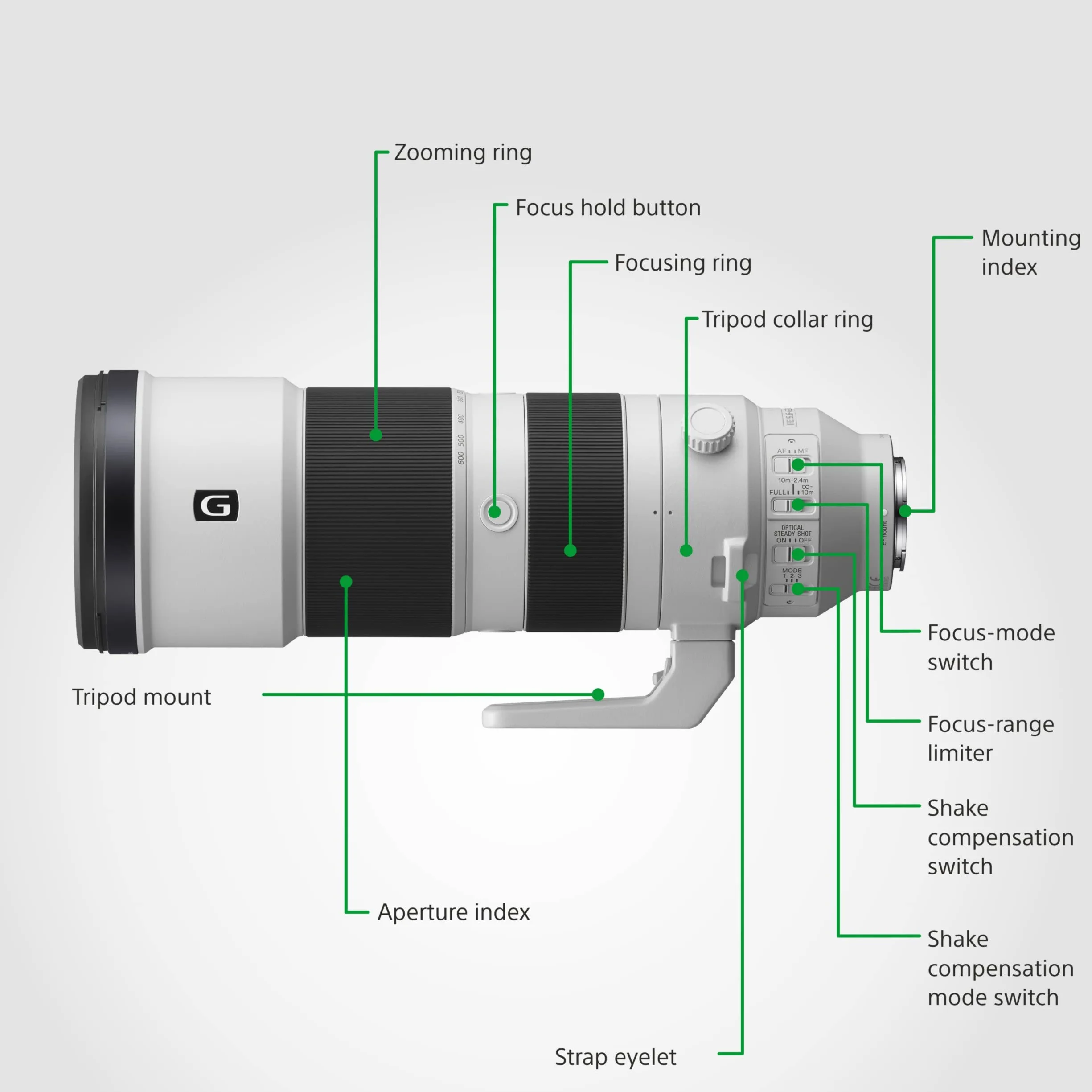 Sony 200–600 mm f/5.6–6.3 G OSS E-Mount teleobiektyw superzoom (idealny do dzikiej przyrody, sportu i natury)