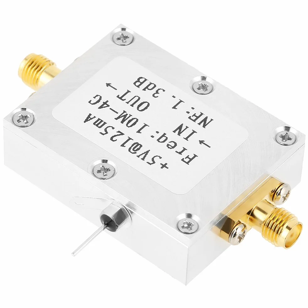 Wzmacniacz niskiego hałasu, 1 szt. wzmacniacz niskiego poziomu hałasu 21 dB Wysoki Gain LNA 0,01-4 GHZ szerokość pasma NF=1,3 dB wzmacniacz RF płyta modułu