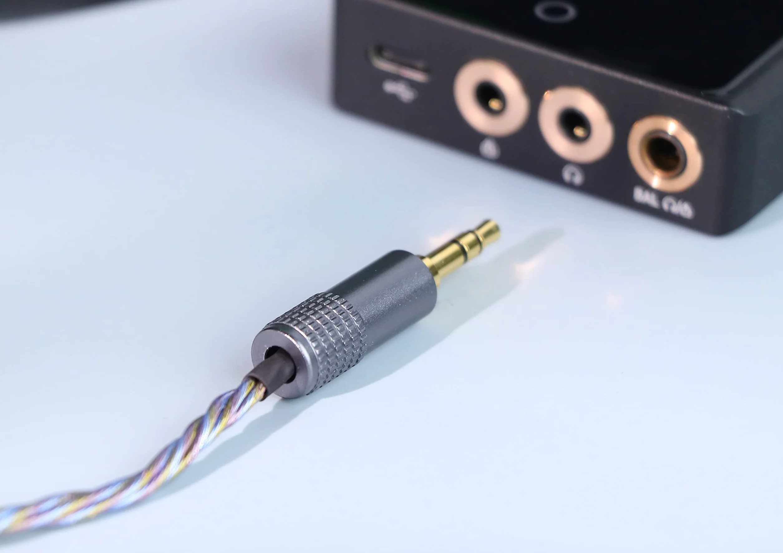 Linsoul Tripowin Zoe ulepszony kabel 4 przewody, czysta miedź, pozłacany, 24 AWG, KZ ZS10 PRO TINHIFI T2 T3 Plus (2-biegunowy, 0,78 mm)