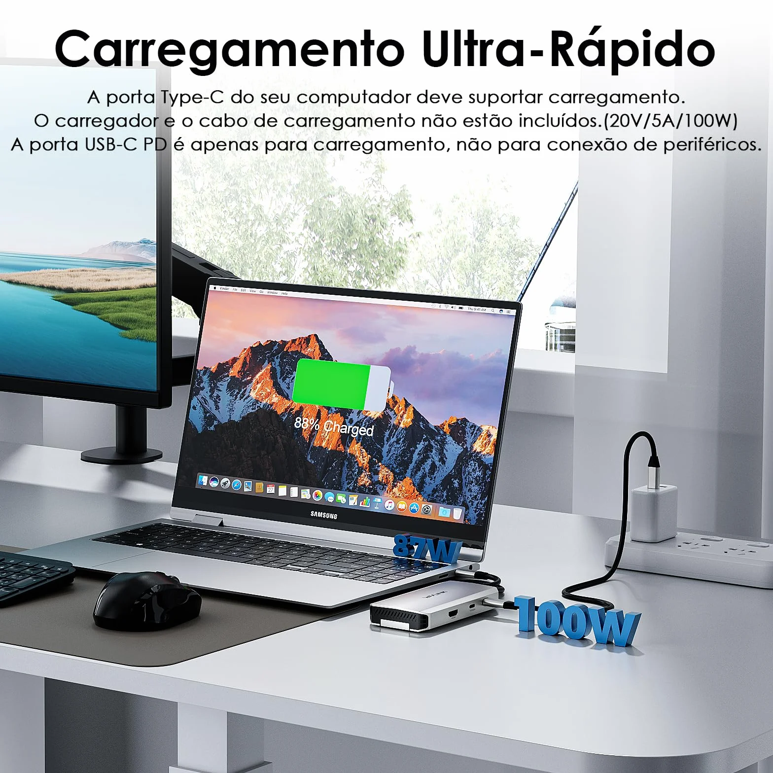 Hub USB-C, WAVLINK 10 Gbit/s koncentrator USB C ze złączem M.2 PCIe/SATA SSD, HDMI, 100-W-PD, USB-A&C 3.2/2.0, SD&TF, kompatybilny z MacBookiem/Chromebookiem/Dell/HP/Lenovo