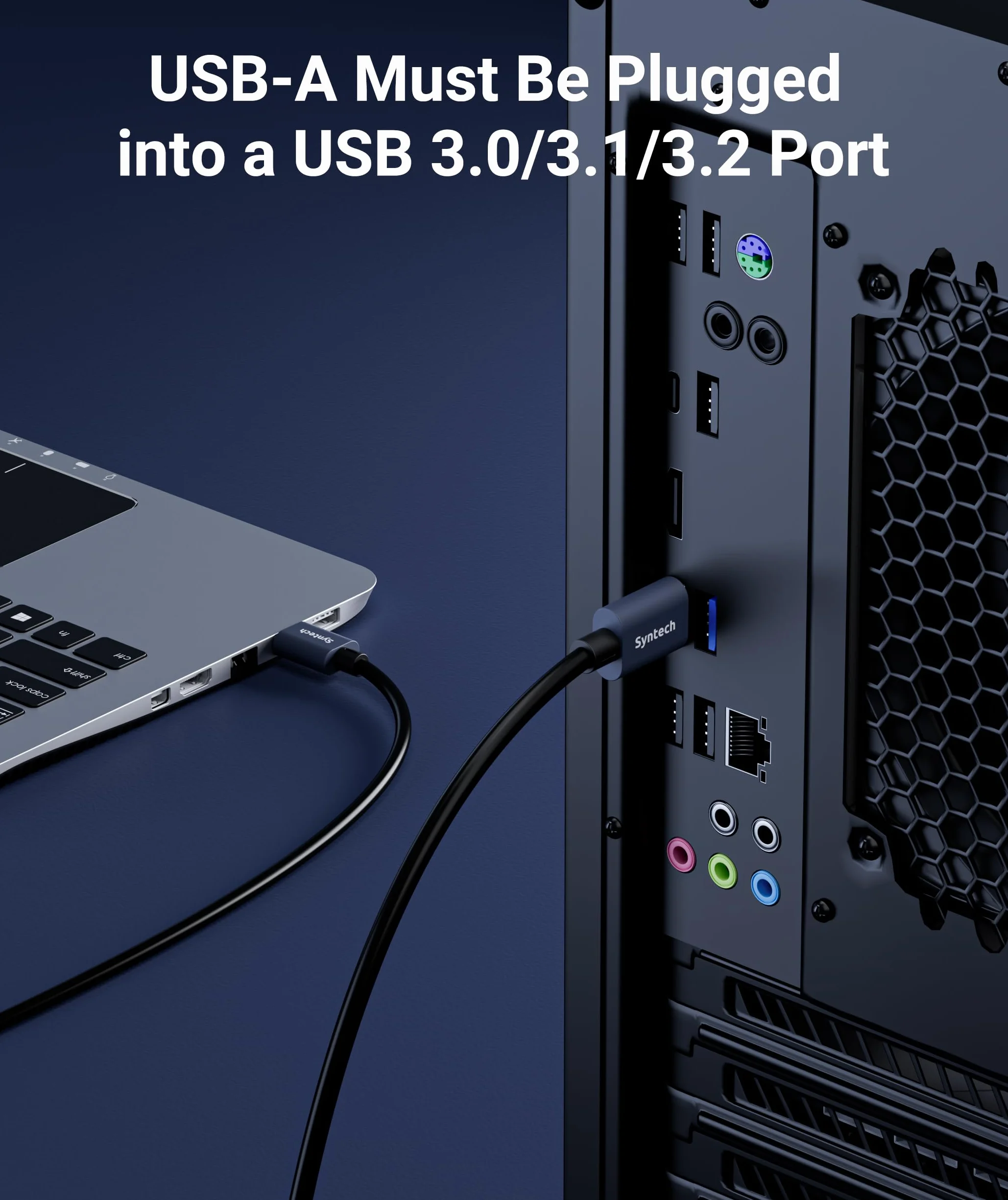 Syntech Kabel łączący, 6 m, kompatybilny z Oculus/Meta Quest 3/Meta Quest 3S, Quest2/Pro/Pico 4/Ultra akcesoria i PC/SteamVR, szybki transfer danych PC, kabel USB 3.0 na USB C do zestawu słuchawkowego