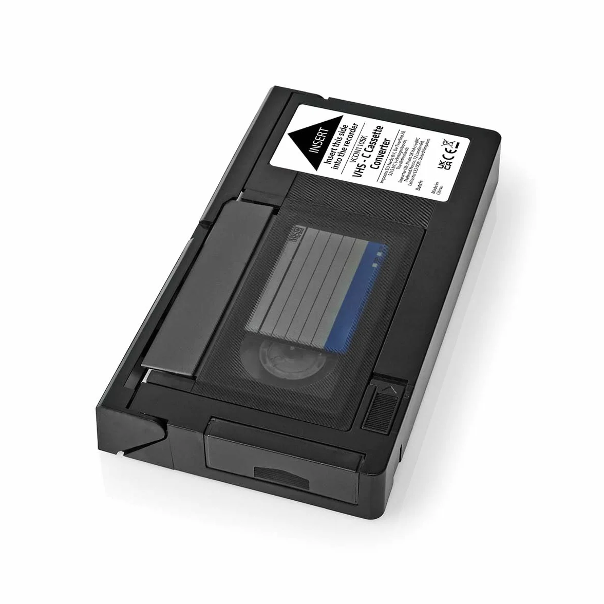 Nedis Konwerter VHS - Konwersja: VHS-C na VHS - Plug and Play - Czarny