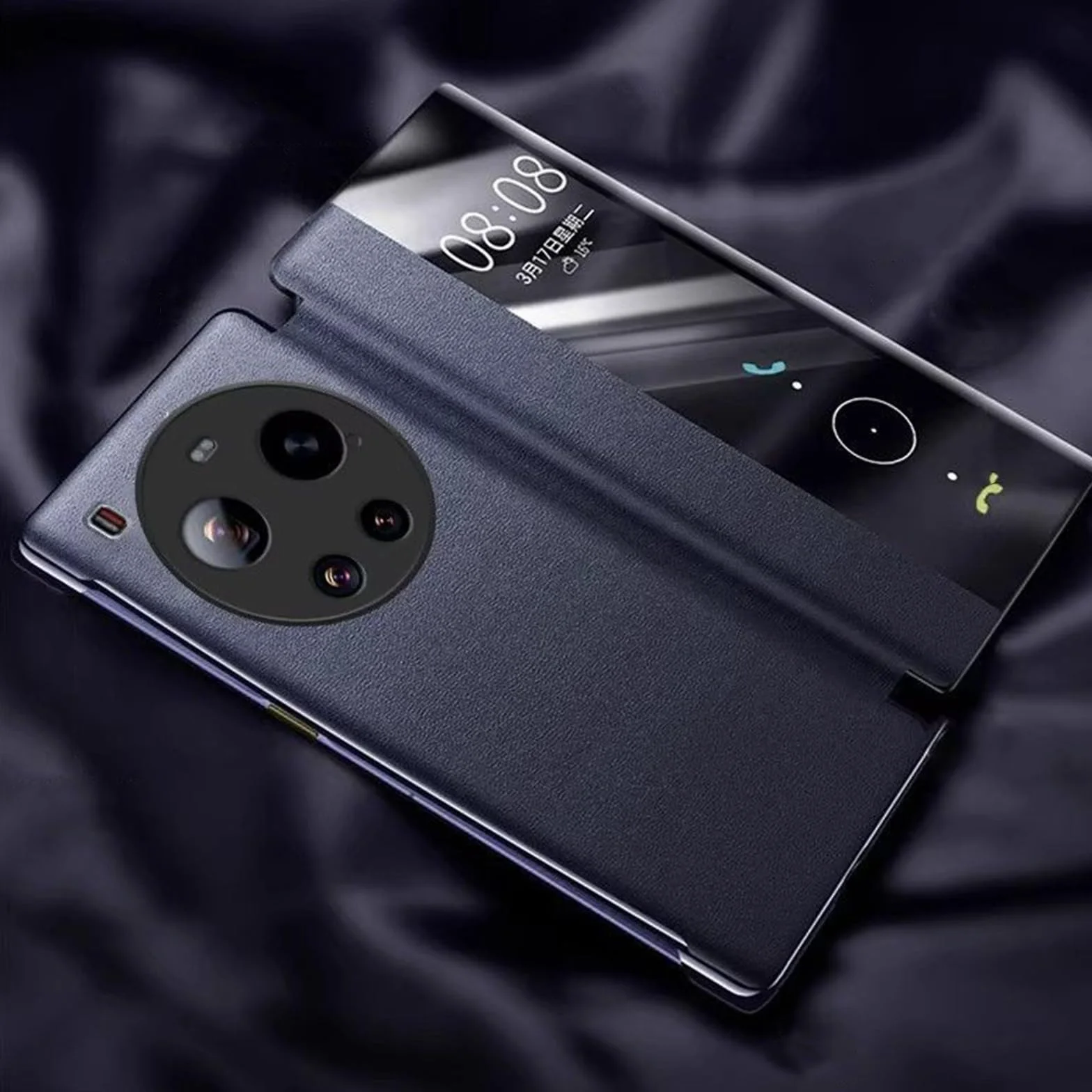 Etui do Xiaomi 17 Ultra/17 Pro Max/17 Pro/17, przezroczyste etui z klapką, odporne na wstrząsy skórzane etui, czarne, 17