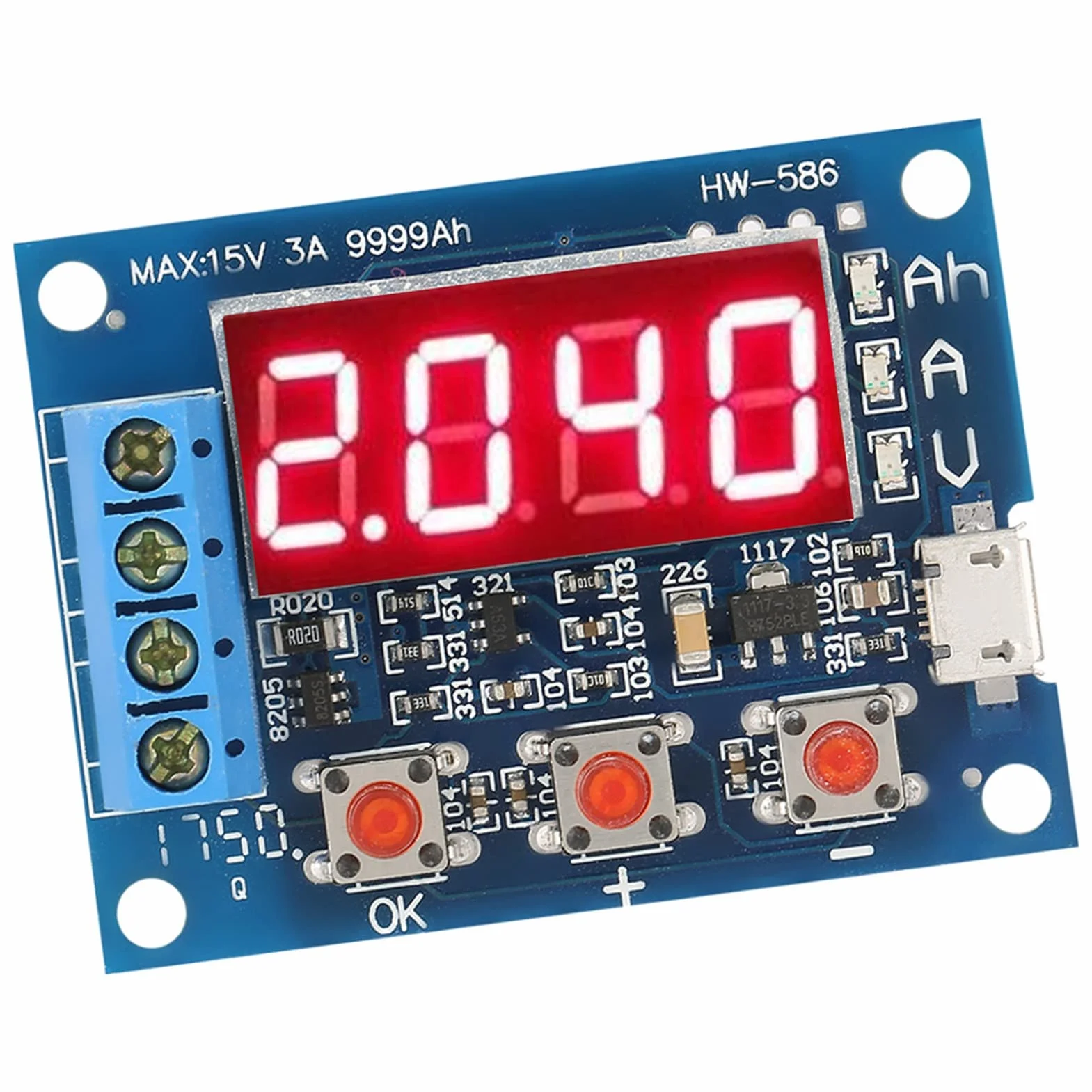 1.2 12V Li Ion, Lithium Capacity Meter Zb2L3 Acid Battery Capacity Meter Discharge Tester Analyzer