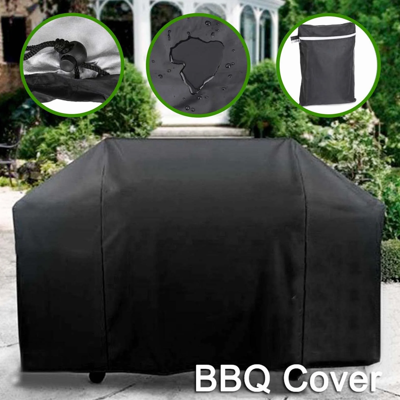 Pokrowiec na grill wiatroodporny odporny na rozdarcia zewnętrzny 147 × 61 × 117 cm