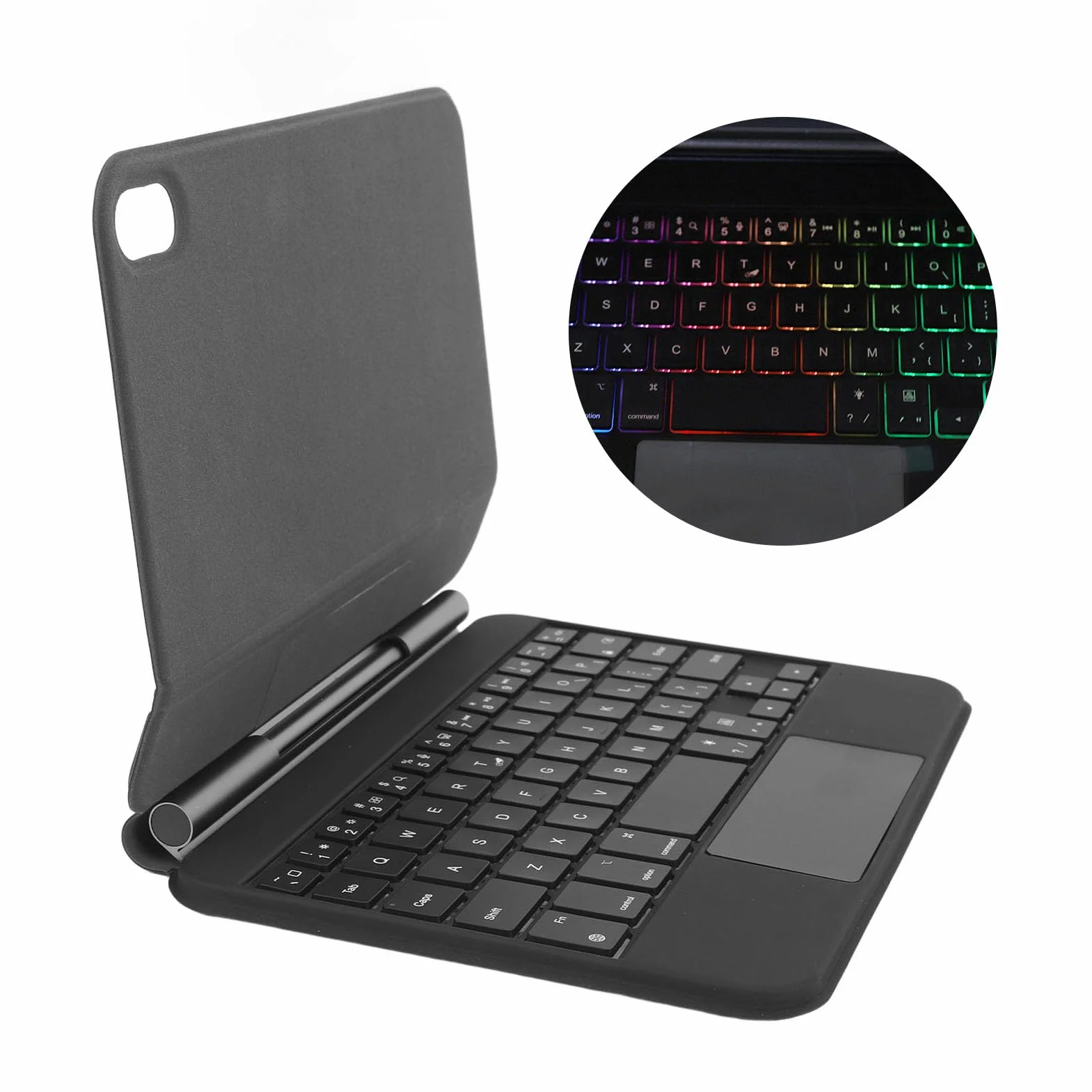 Etui na klawiaturę z Gładzikiem do Tabletu IOS Mini 6 Gen 2021 8,3 Cala, Obrotowe Etui 360° z podświetlaną klawiaturą, Przenośne, Smukłe Etui Multi Touch Ttrackpad do A2567 A2568