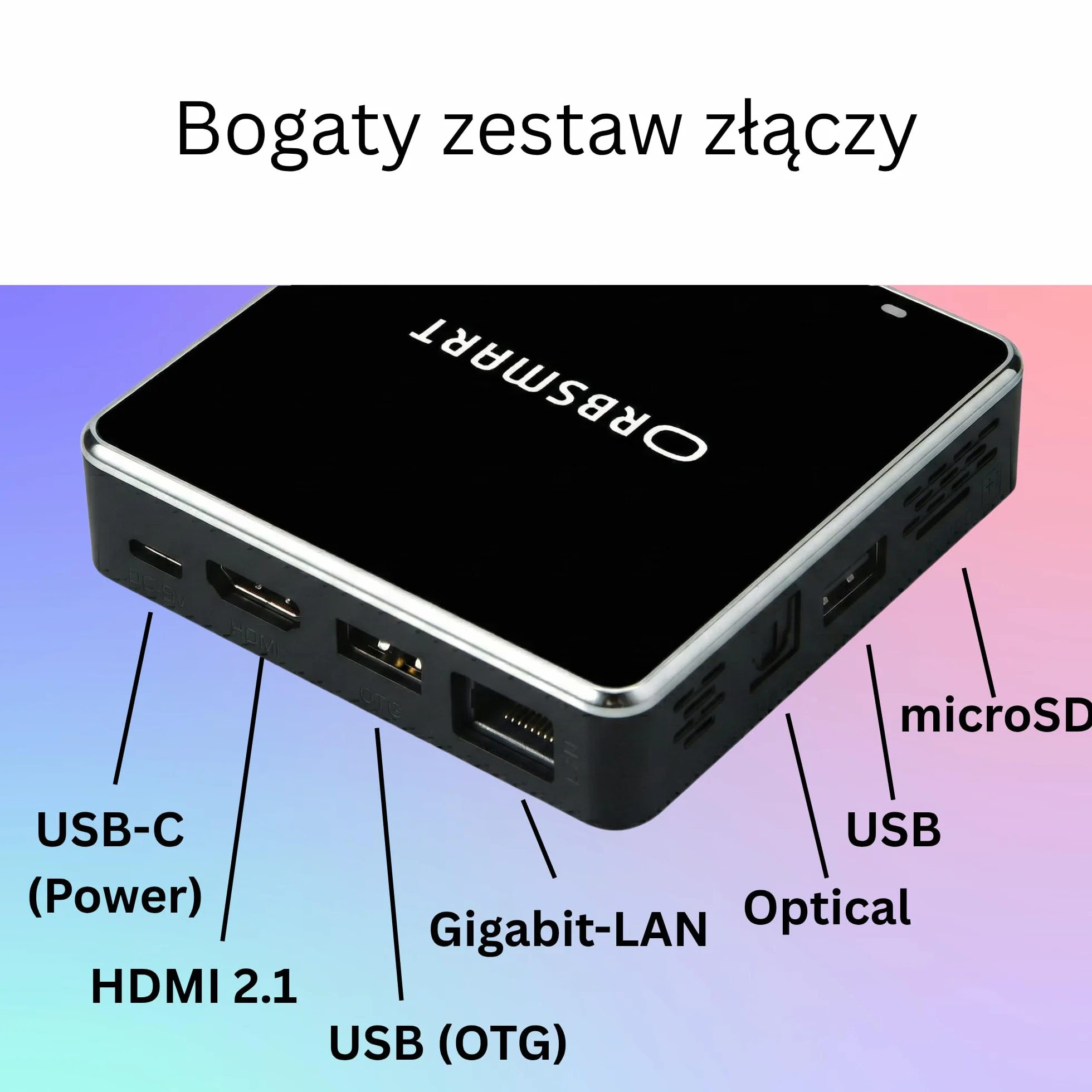 Orbsmart DS Player (S89L) - Android 14 Digital Signage Odtwarzacz 4K Mini PC do 24/7 Pracy Ciągłej (Fanless, Auto-On, Root, Tryb Kiosku i Pionowy, 4GB RAM, 32GB, LAN, WiFi 6, Bluetooth 5.4)