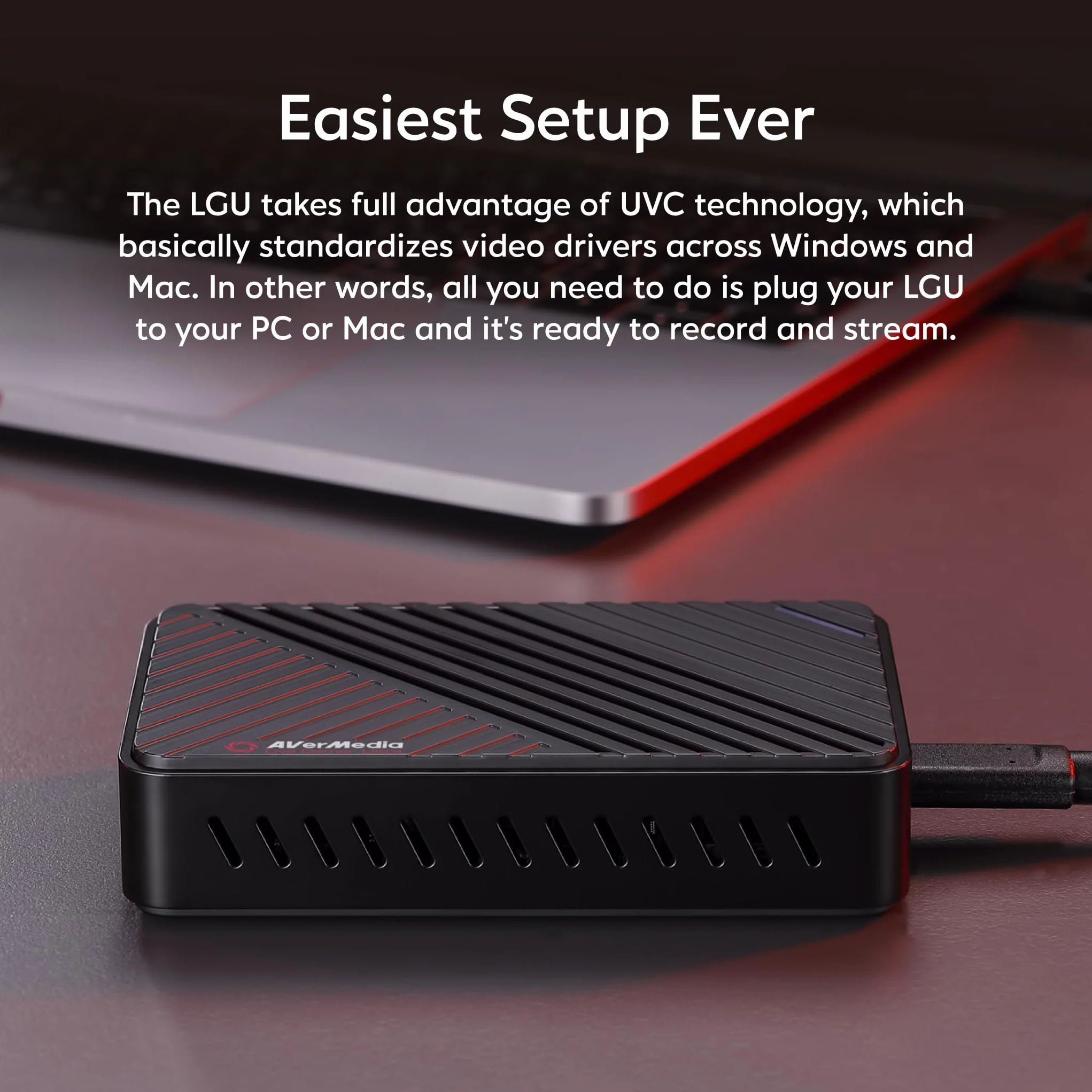 Avermedia 61GC5530A0A2 Nagrywarka, Czarny, ‎11.18 x 6.6 x 2.54 cm