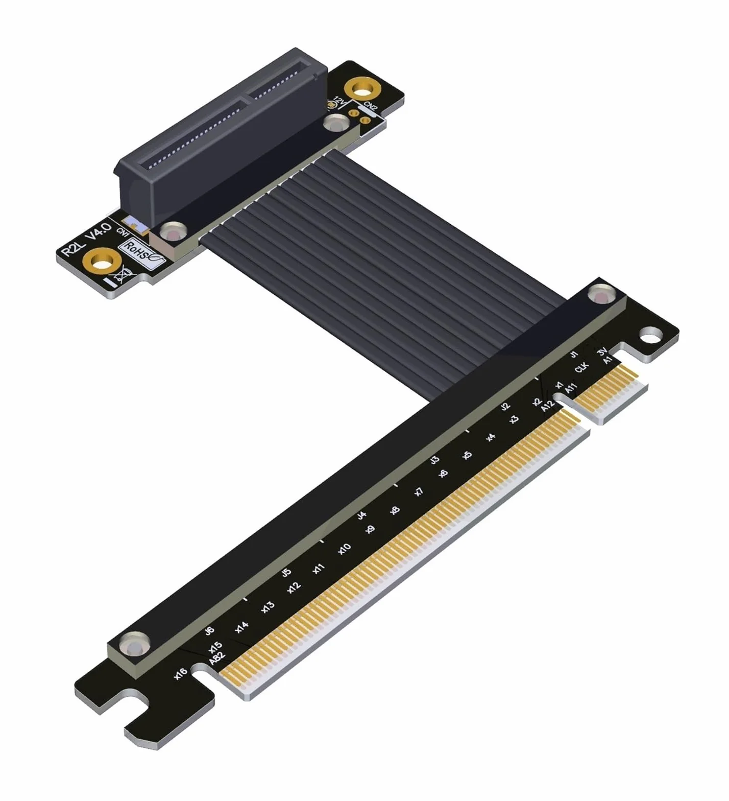 PCI Express X16 do X4 przedłużacz Riser Board, adapter przedłużający złącze karty krawędziowej Gen4 (80 cm, R32UF 4.0)