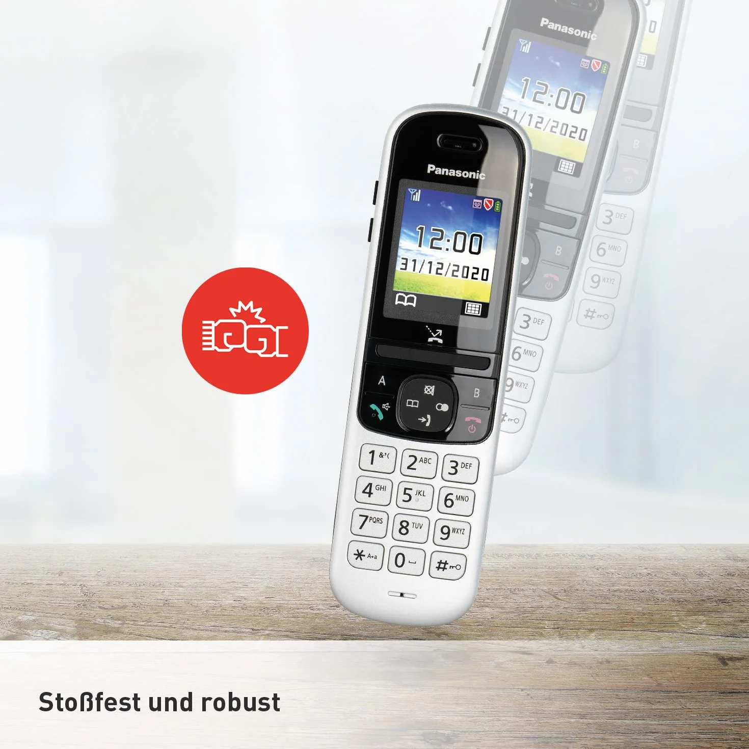 Panasonic KX-TGH722GS telefon bezprzewodowy Duo z automatyczną sekretarką (telefon (DECT, niskie promieniowanie, kolorowy wyświetlacz, blokada połączeń, zestaw głośnomówiący) czarny