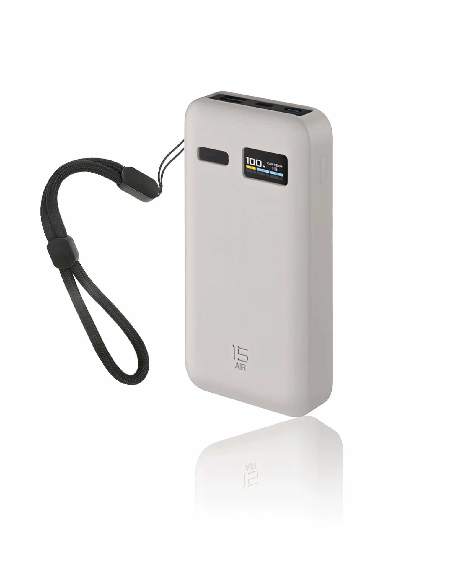 Do CUKTECH 15 Air Charger Power Bank 100W 15000mAh Silikonowa obudowa - odporna na zarysowania, uderzenia i kurz, przenośna, smukła (szary)