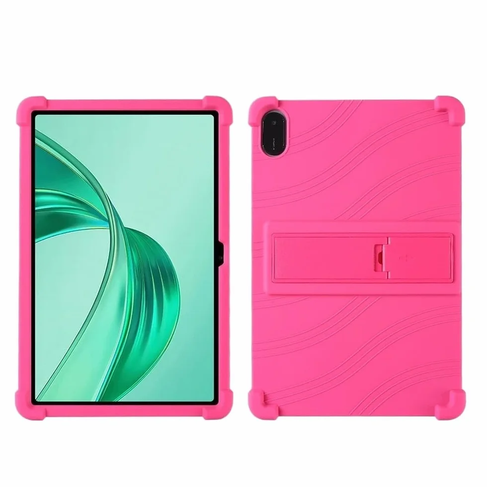 Pokrowiec na tablet odpowiedni do Huawei Honor Pad X8a 11 2024 NDL-W09 odporny na wstrząsy miękki silikonowy stojak powłoka ochronna (różowy)