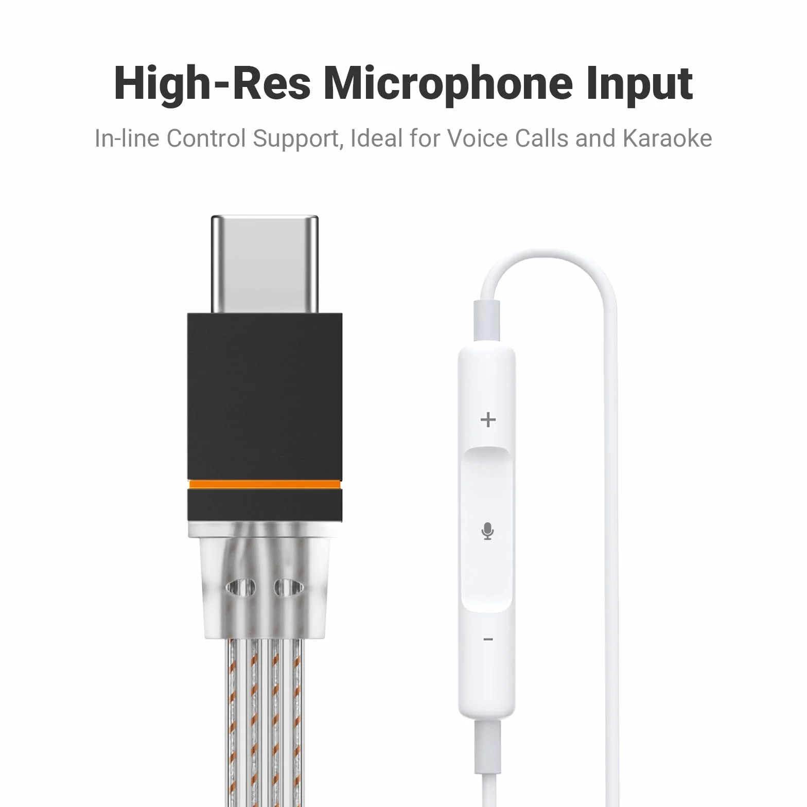 Fosi Audio D2 Adapter Audio USB-C do 3,5 mm, Wzmacniacz DAC do Przewodowych Słuchawek Dousznych IM4, Adapter Gniazda Słuchawkowego z Obsługą Mikrofonu, Męski USB-C do żeńskiego 3,5 mm