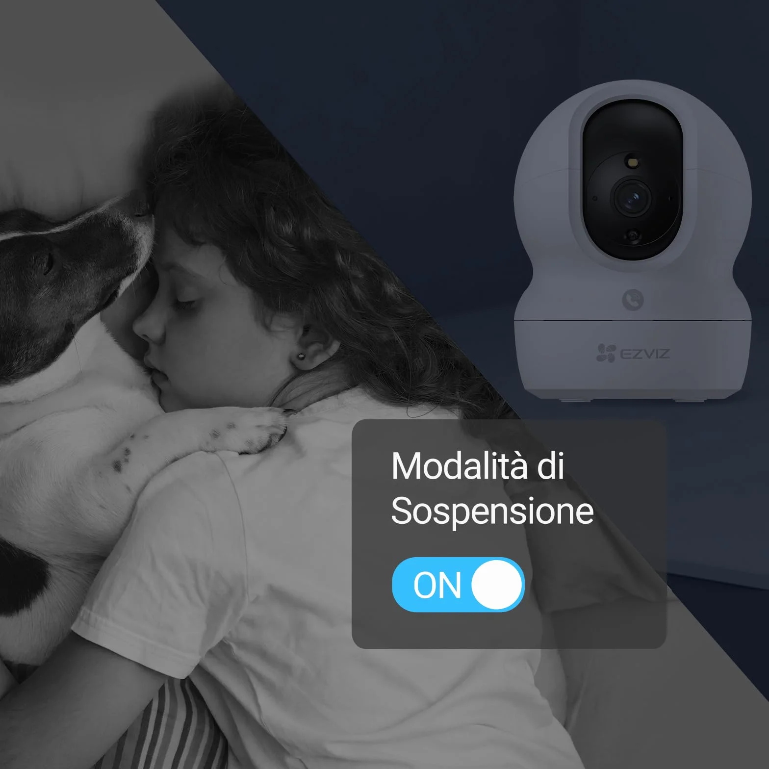 EZVIZ 2pk CP1 2K Kamera do monitoringu wewnętrznego WiFi z automatycznym śledzeniem, kamera IP 360° WiFi do domu z kolorowym noktowizorem, wykrywanie człowieka, dwukierunkowe połączenie, obsługa 512