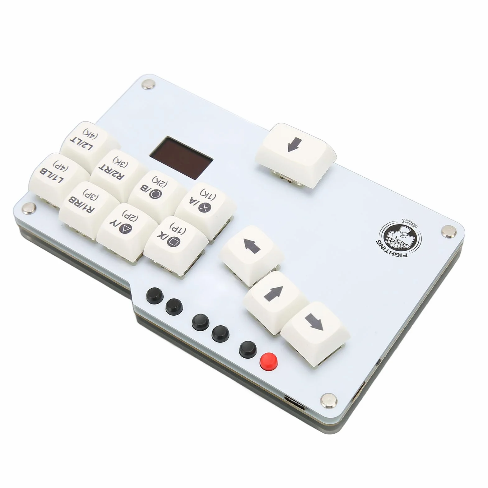 Generic Klawiatura Fighting Box Niskie Opóźnienia Konfigurowalne Tryby Wprowadzania Danych dla Bijatyk Zręcznościowych na konsolę PC 15,6 X 9,7 X 2,3 Cm